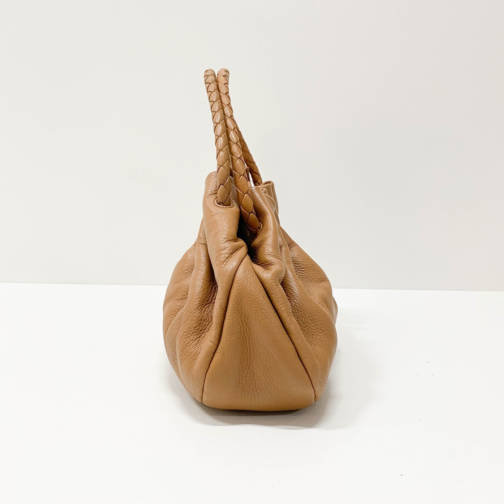 BOTTEGA VENETA Intrecciato Strap Caramel Leather Handle Bag, in , Sold by HIVE PRELOVED - Handle Bags, ,