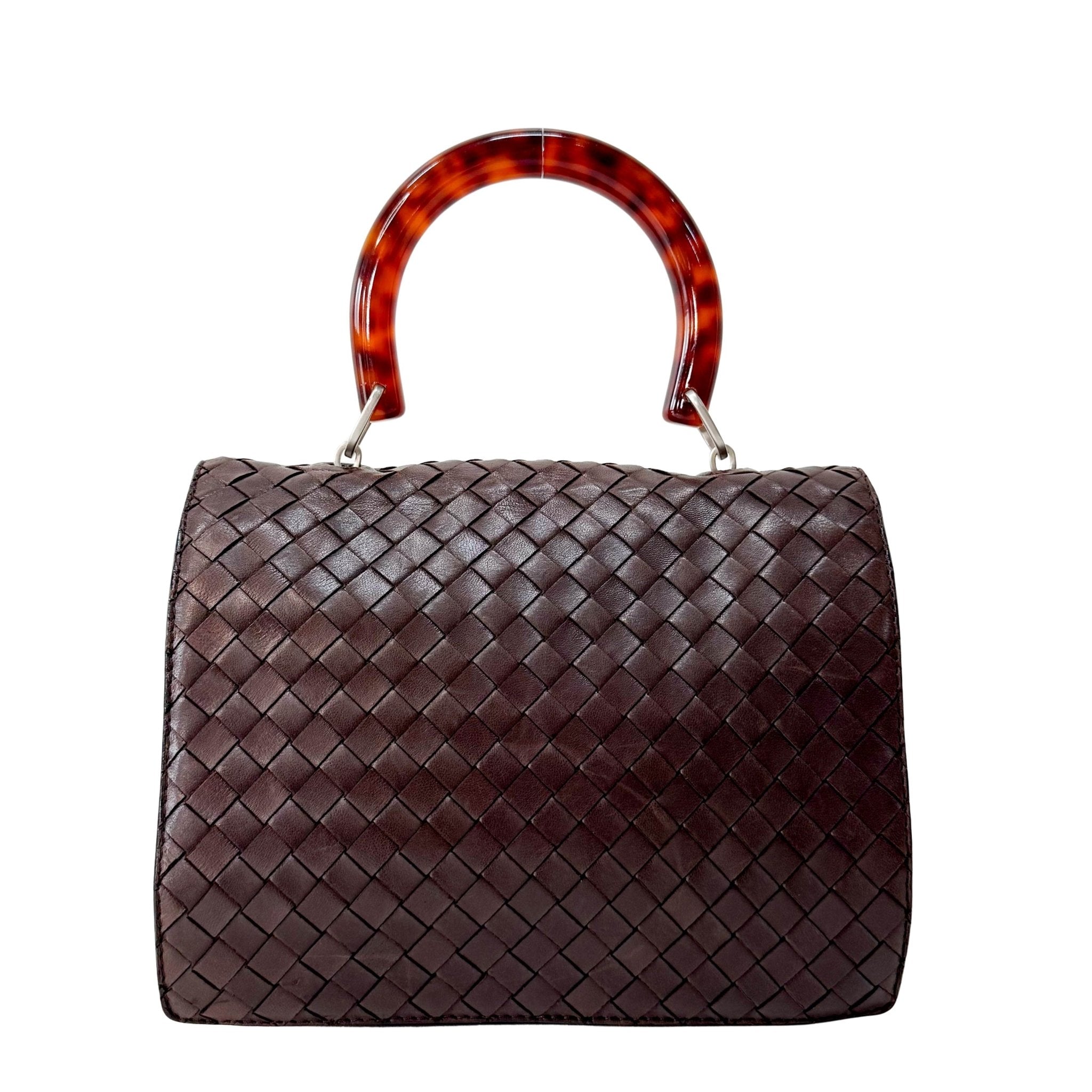 BOTTEGA VENETA Intrecciato Tortoise Shell Mini Handle Bag, in , Sold by HIVE PRELOVED - Handle Bags, ,