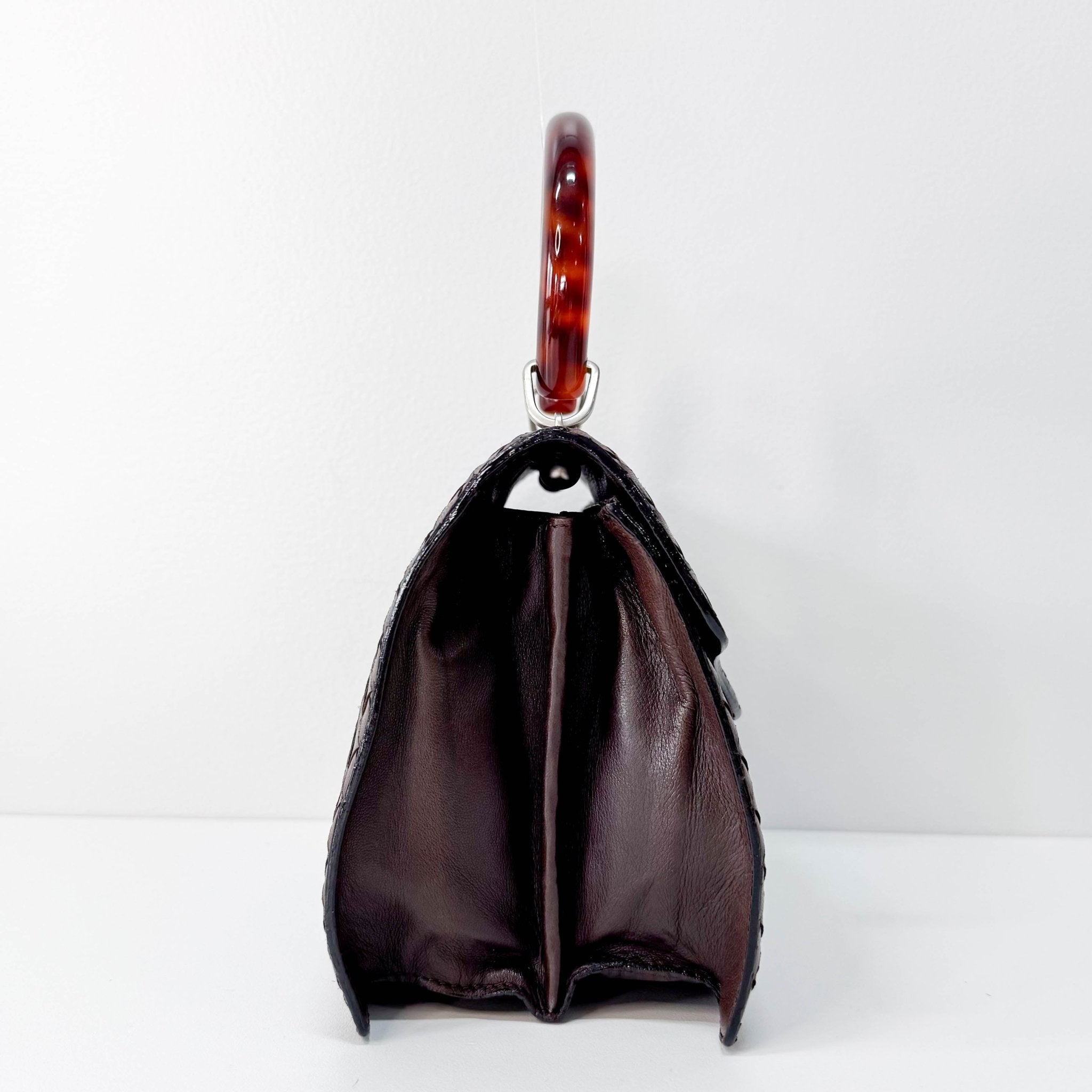 BOTTEGA VENETA Intrecciato Tortoise Shell Mini Handle Bag, in , Sold by HIVE PRELOVED - Handle Bags, ,