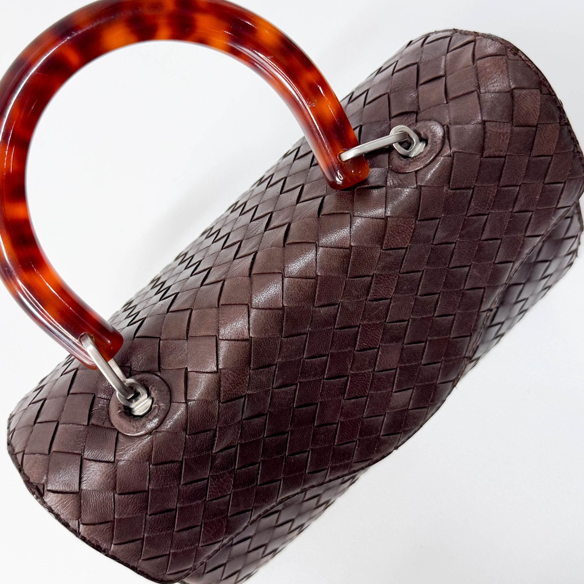 BOTTEGA VENETA Intrecciato Tortoise Shell Mini Handle Bag, in , Sold by HIVE PRELOVED - Handle Bags, ,