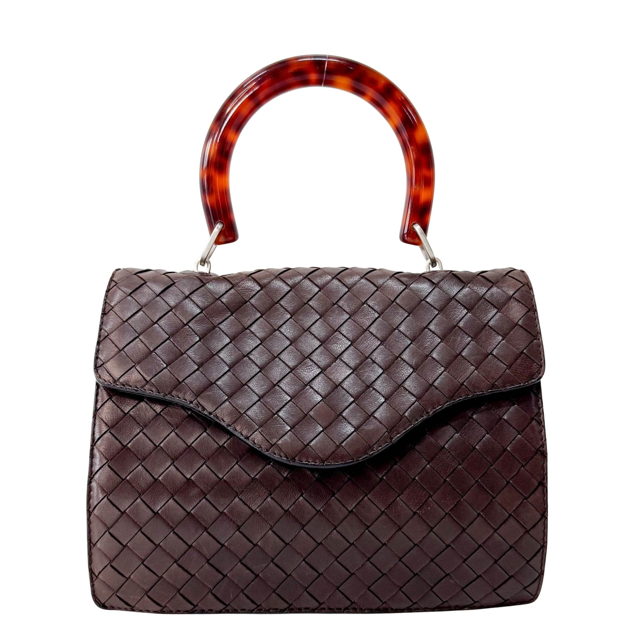 BOTTEGA VENETA Intrecciato Tortoise Shell Mini Handle Bag, in , Sold by HIVE PRELOVED - Handle Bags, ,