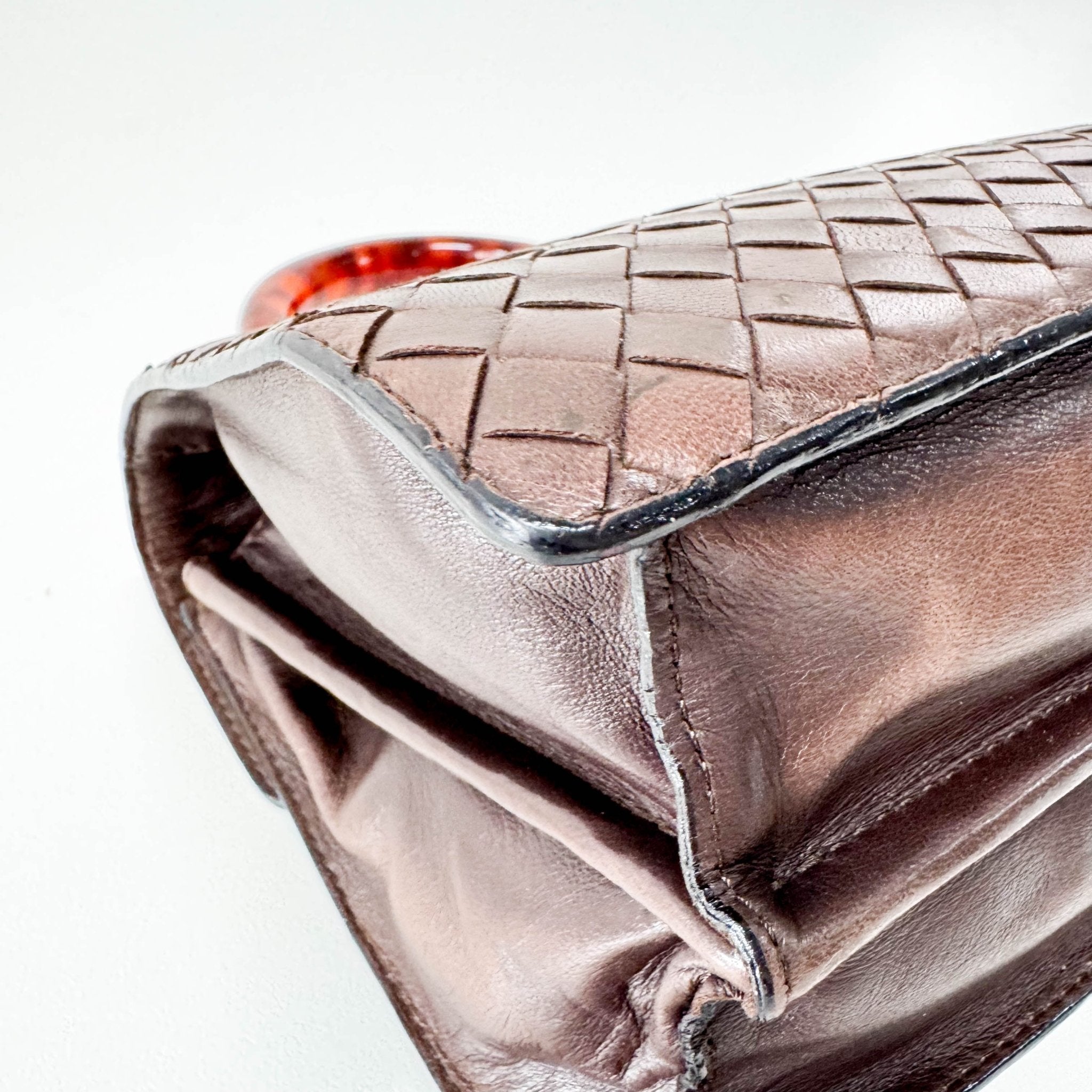 BOTTEGA VENETA Intrecciato Tortoise Shell Mini Handle Bag, in , Sold by HIVE PRELOVED - Handle Bags, ,