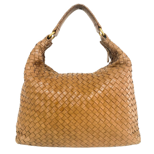 BOTTEGA VENETA Intrecciato Veneta Hobo Shoulder Bag, Calfskin Leather in Brown, Sold by HIVE PRELOVED - Shoulder Bags, ,