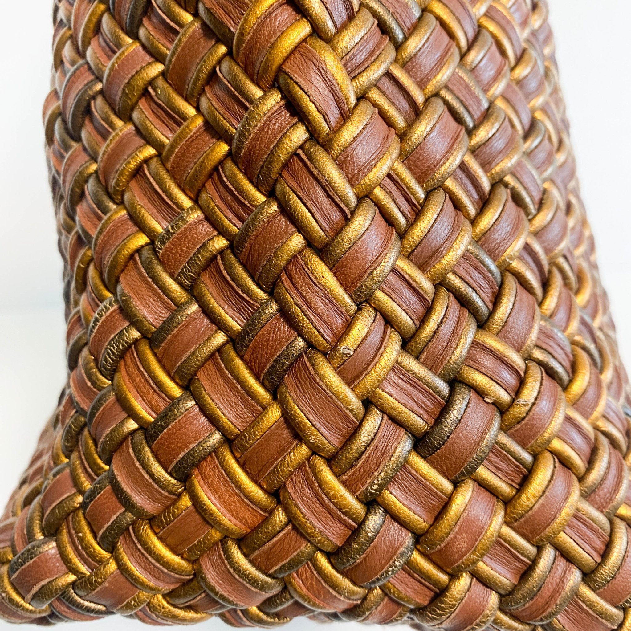 BOTTEGA VENETA Intrecciato Woven Tote Metallic Gold / Brown, in , Sold by HIVE PRELOVED - Totes, ,