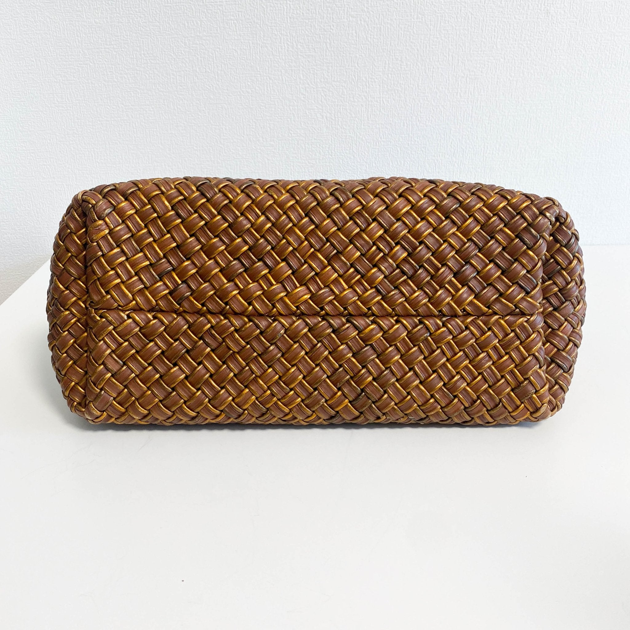 BOTTEGA VENETA Intrecciato Woven Tote Metallic Gold / Brown, in , Sold by HIVE PRELOVED - Totes, ,
