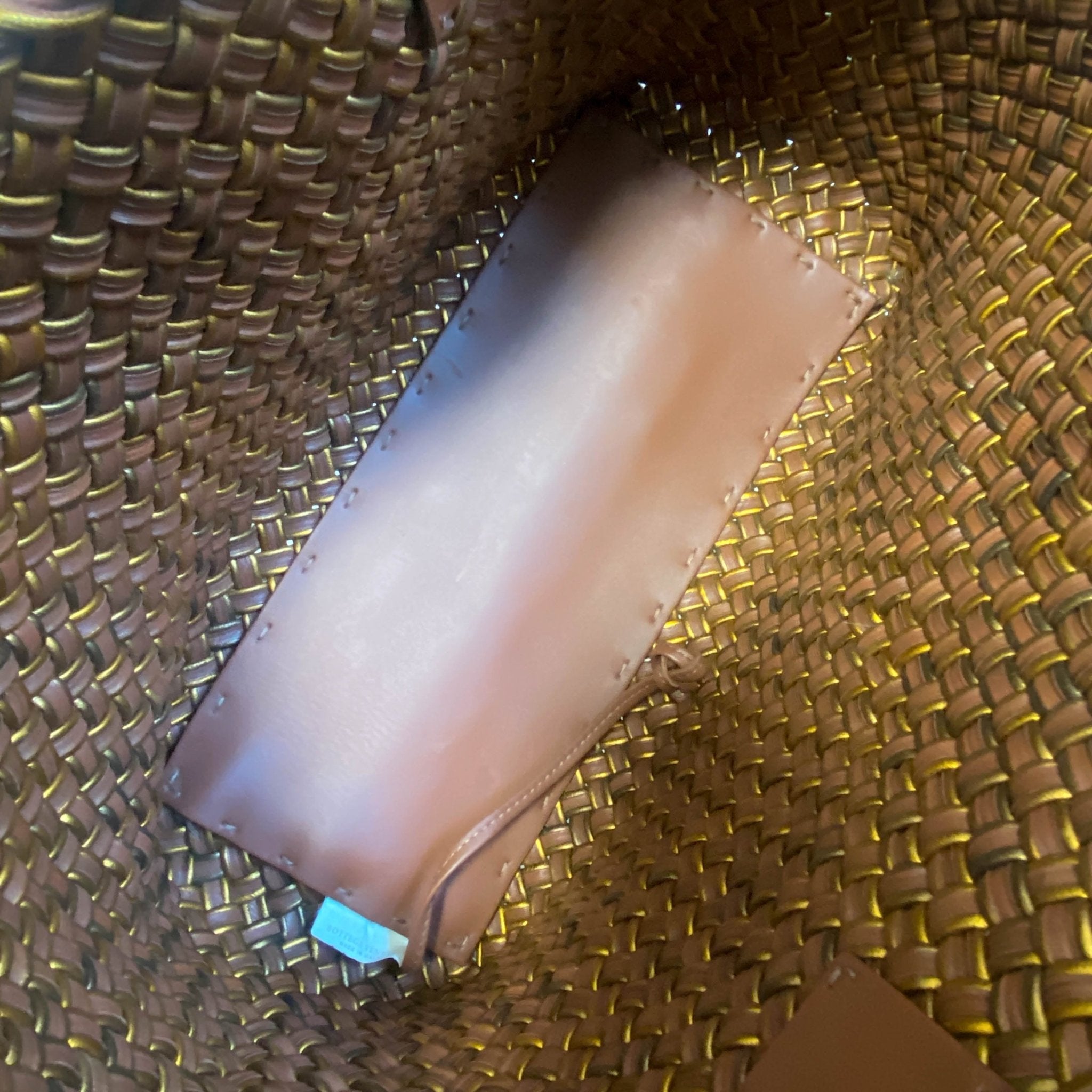 BOTTEGA VENETA Intrecciato Woven Tote Metallic Gold / Brown, in , Sold by HIVE PRELOVED - Totes, ,