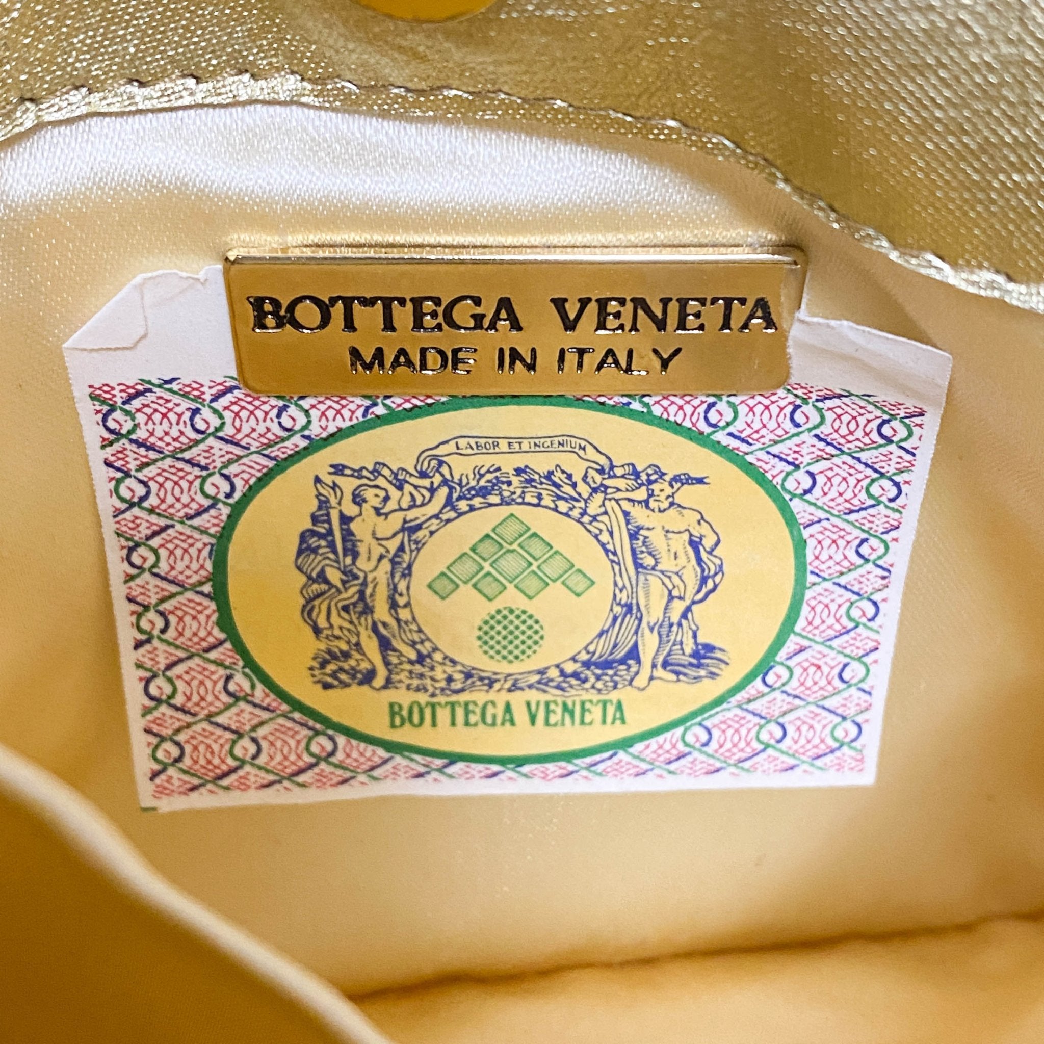 BOTTEGA VENETA Metallic Gold Intrecciato Leather Mini Shoulder / Crossbody Bag, in , Sold by HIVE PRELOVED - Shoulder Bags, ,