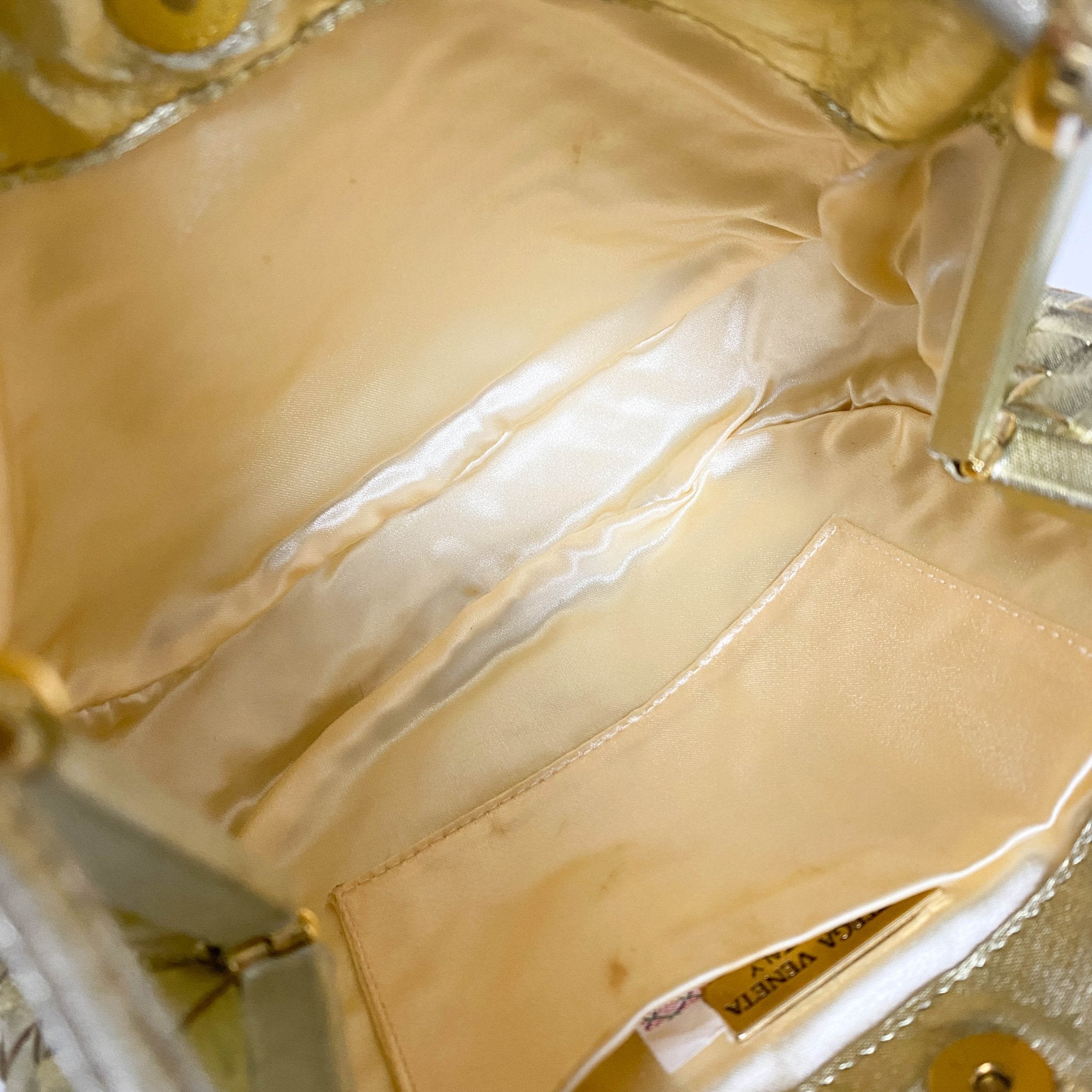 BOTTEGA VENETA Metallic Gold Intrecciato Leather Mini Shoulder / Crossbody Bag, in , Sold by HIVE PRELOVED - Shoulder Bags, ,