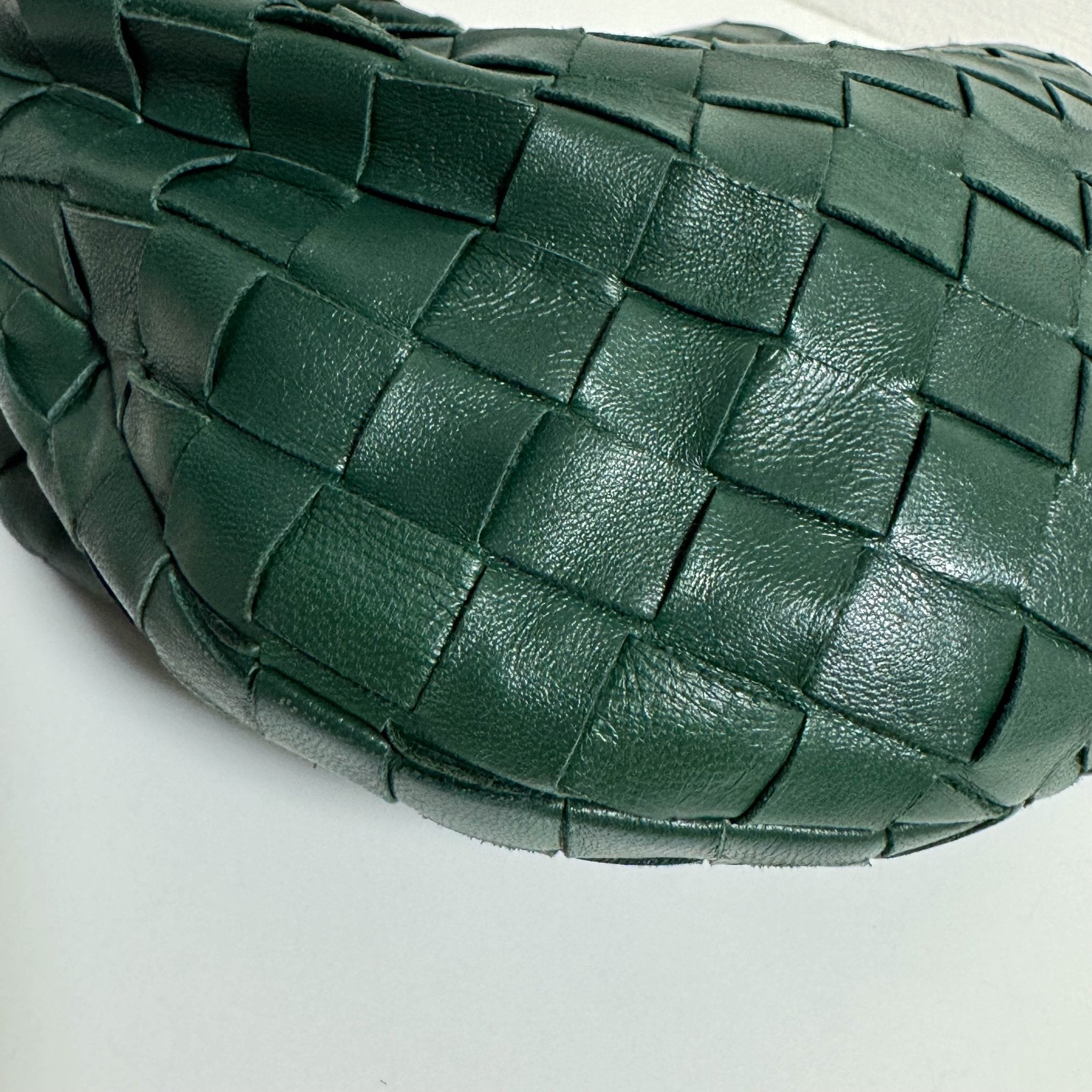 BOTTEGA VENETA Mini Jodie Intrecciato Leather Forest Green Handbag, in , Sold by HIVE PRELOVED - Handle Bags, ,