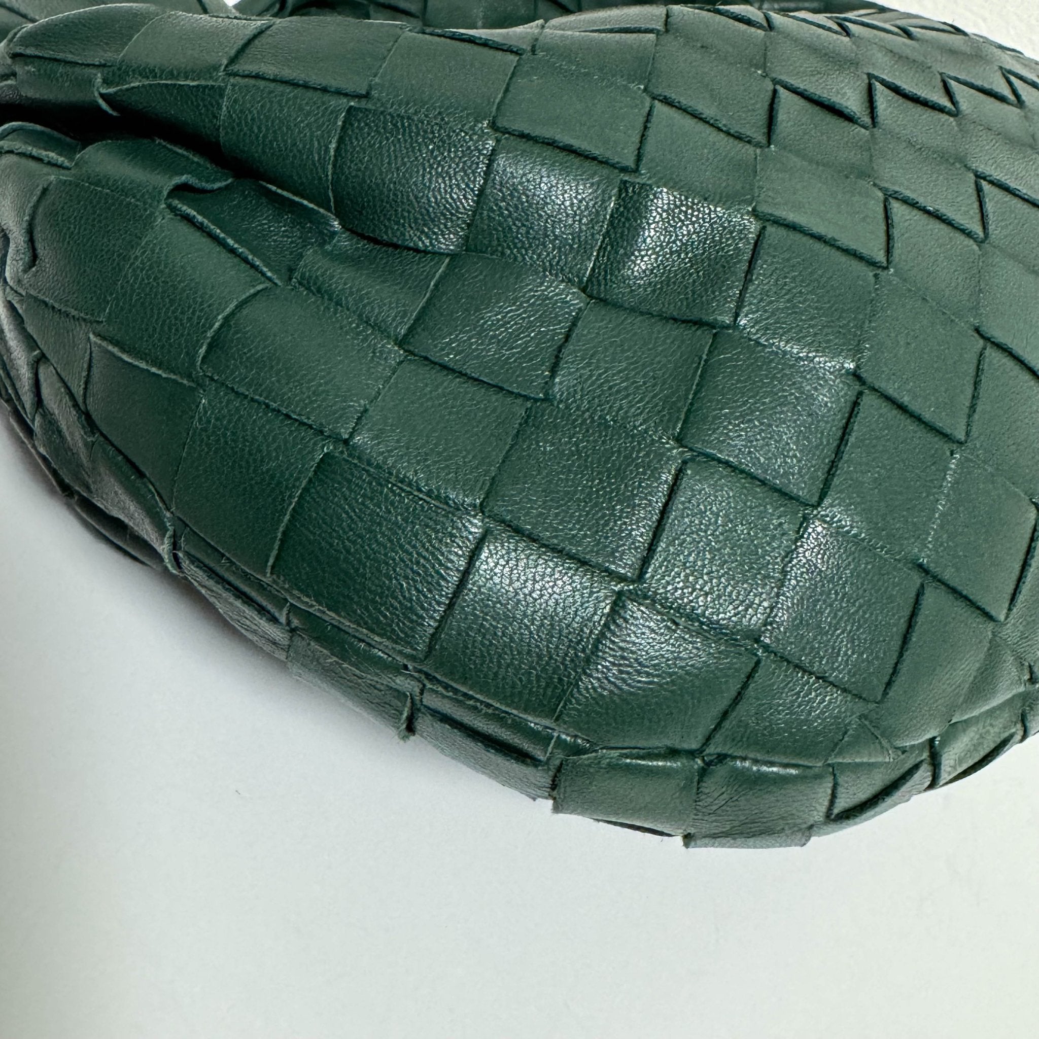 BOTTEGA VENETA Mini Jodie Intrecciato Leather Forest Green Handbag, in , Sold by HIVE PRELOVED - Handle Bags, ,