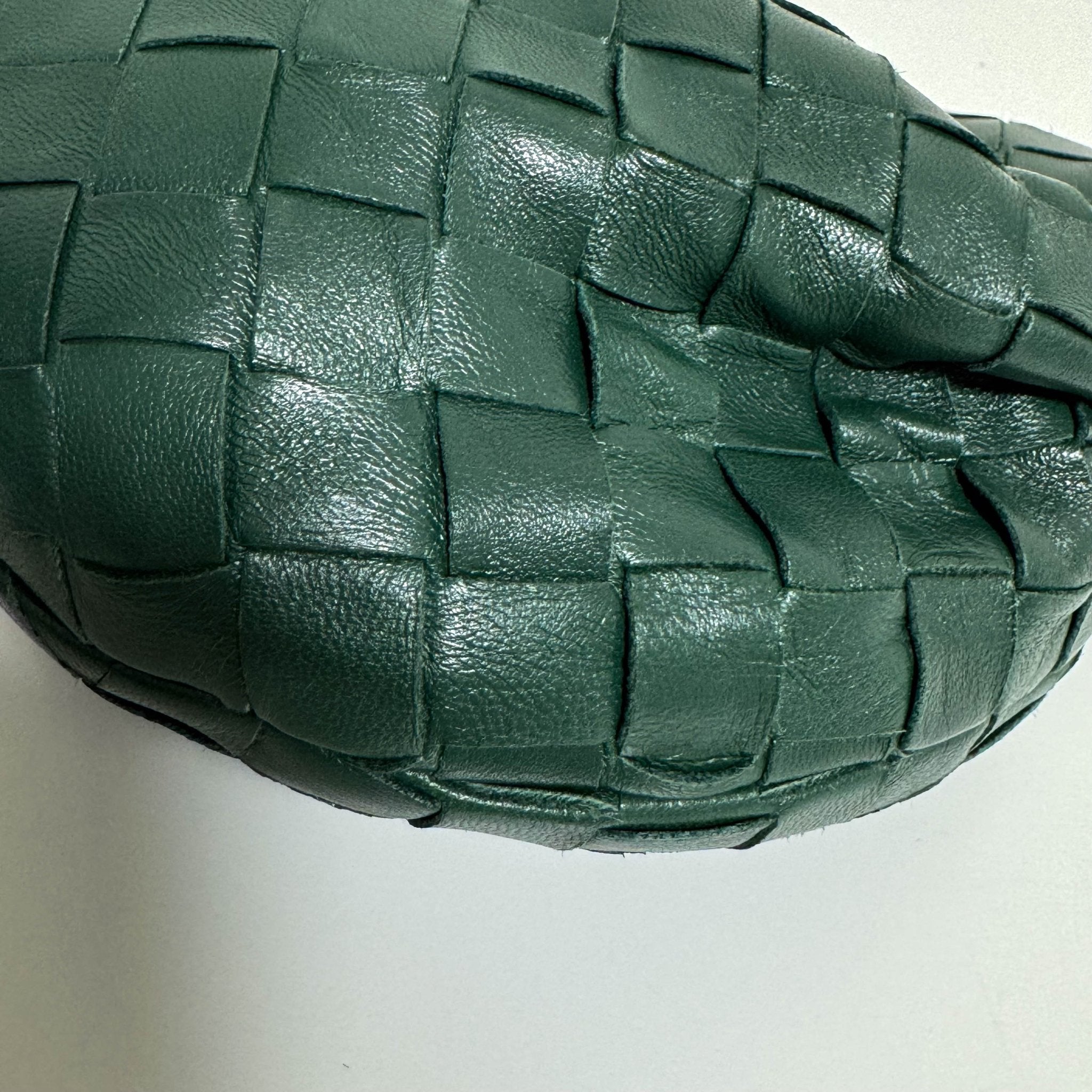 BOTTEGA VENETA Mini Jodie Intrecciato Leather Forest Green Handbag, in , Sold by HIVE PRELOVED - Handle Bags, ,