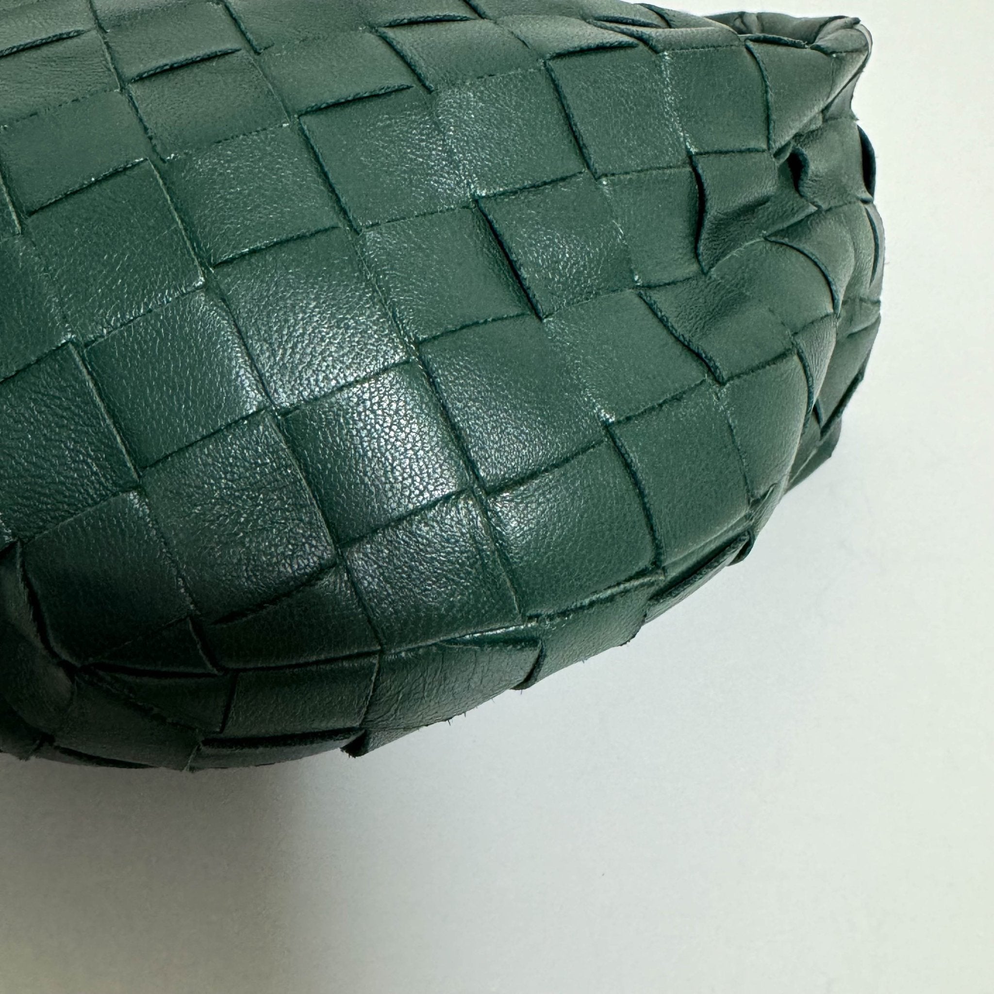 BOTTEGA VENETA Mini Jodie Intrecciato Leather Forest Green Handbag, in , Sold by HIVE PRELOVED - Handle Bags, ,