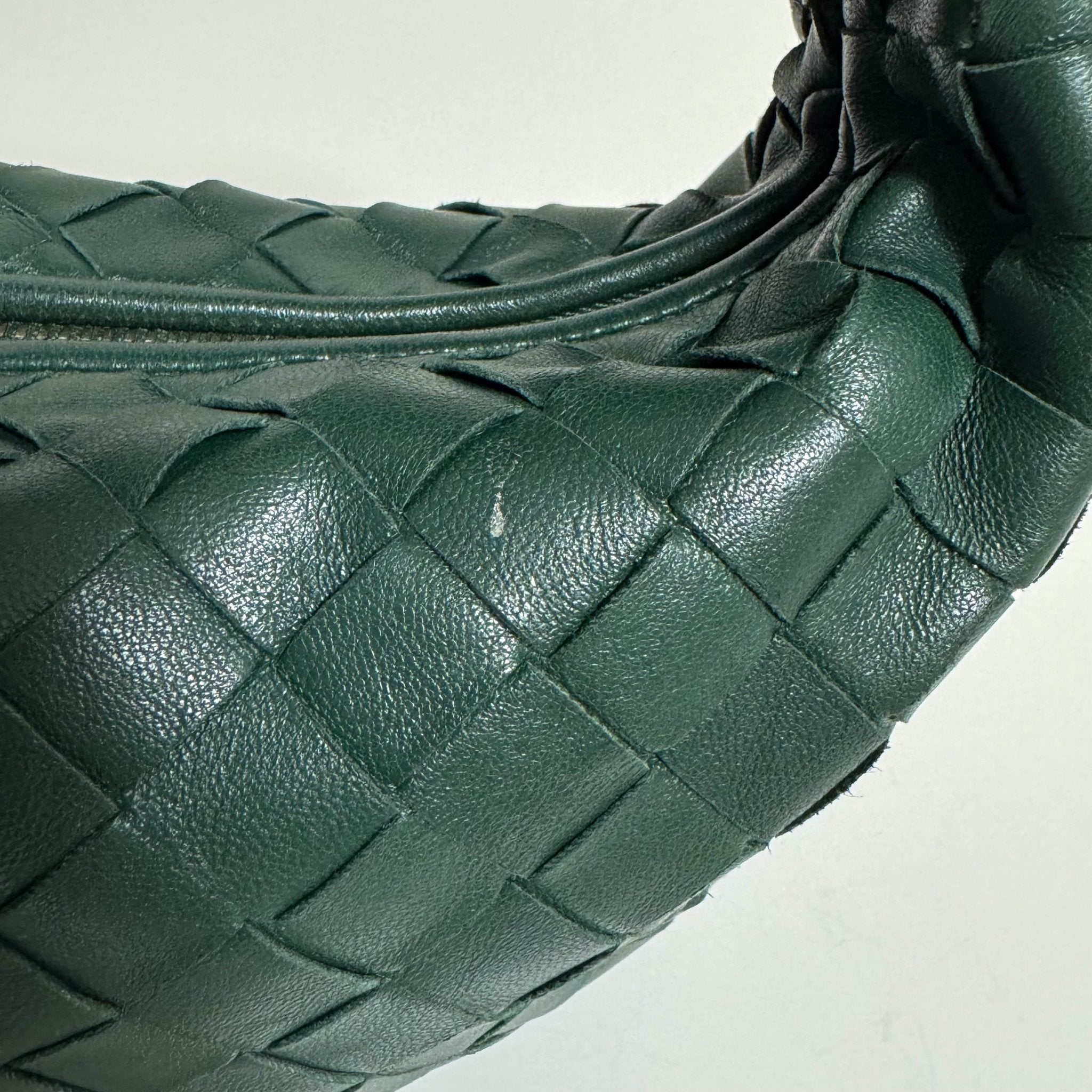 BOTTEGA VENETA Mini Jodie Intrecciato Leather Forest Green Handbag, in , Sold by HIVE PRELOVED - Handle Bags, ,