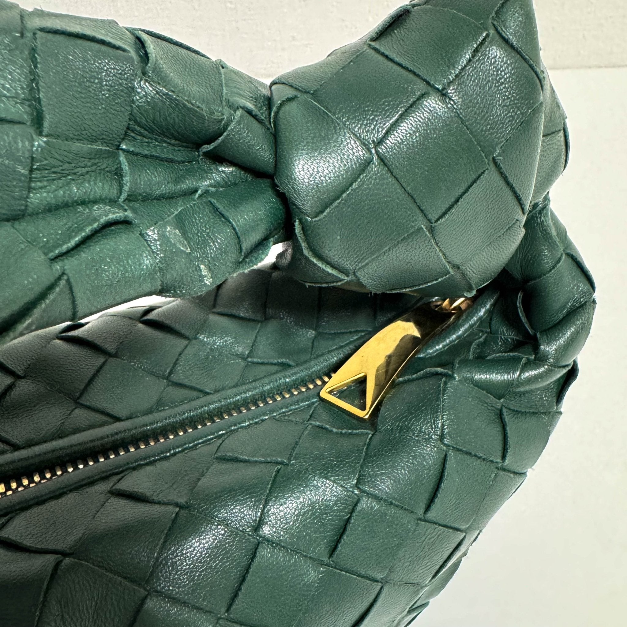 BOTTEGA VENETA Mini Jodie Intrecciato Leather Forest Green Handbag, in , Sold by HIVE PRELOVED - Handle Bags, ,
