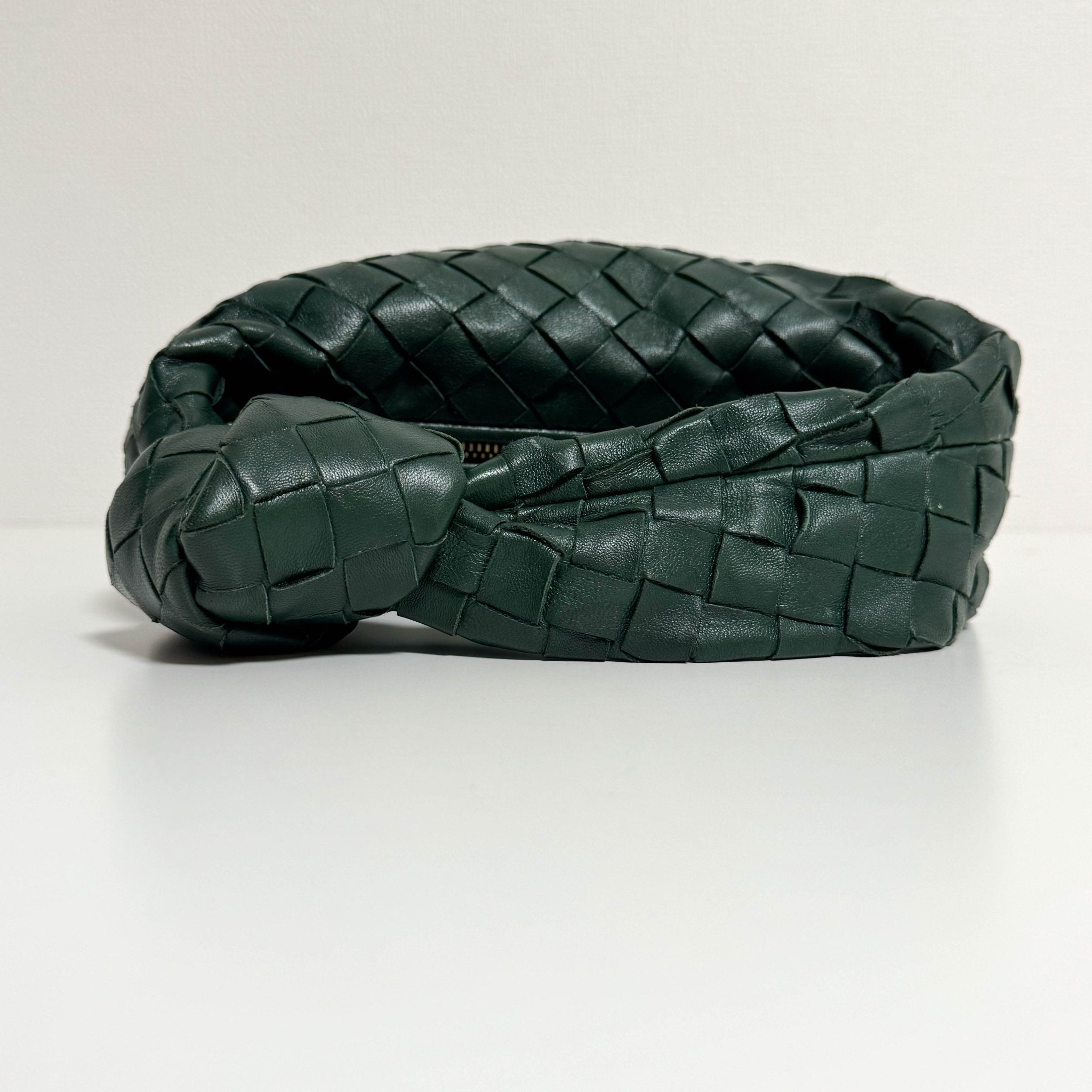 BOTTEGA VENETA Mini Jodie Intrecciato Leather Forest Green Handbag, in , Sold by HIVE PRELOVED - Handle Bags, ,