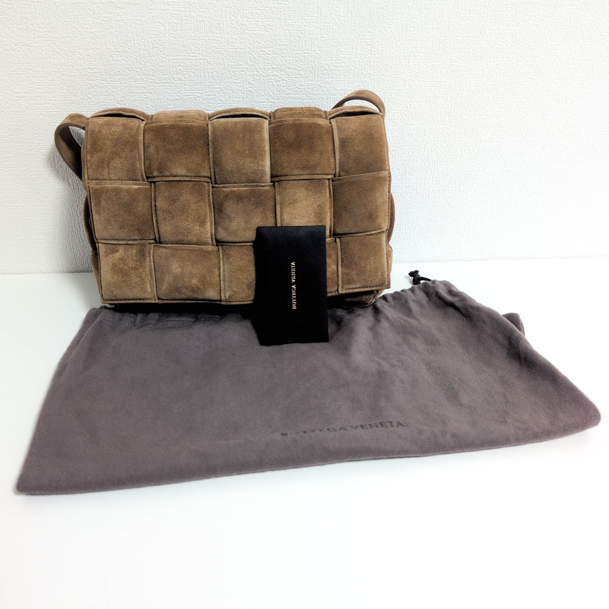 BOTTEGA VENETA Padded Cassette Crossbody Shoulderbag Suede Brown MaxiIntrecciato, in , Sold by HIVE PRELOVED - Crossbody bags