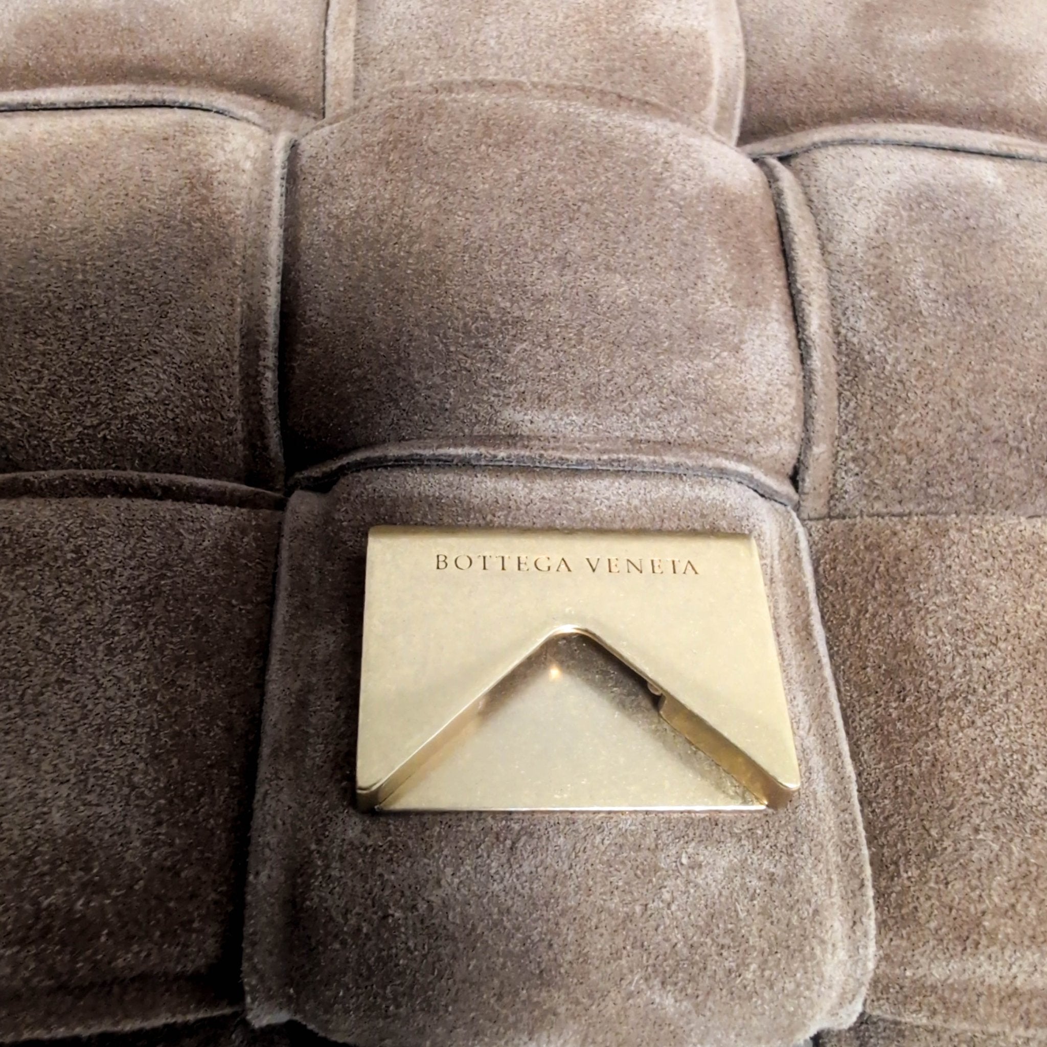 BOTTEGA VENETA Padded Cassette Crossbody Shoulderbag Suede Brown MaxiIntrecciato, in , Sold by HIVE PRELOVED - Crossbody bags