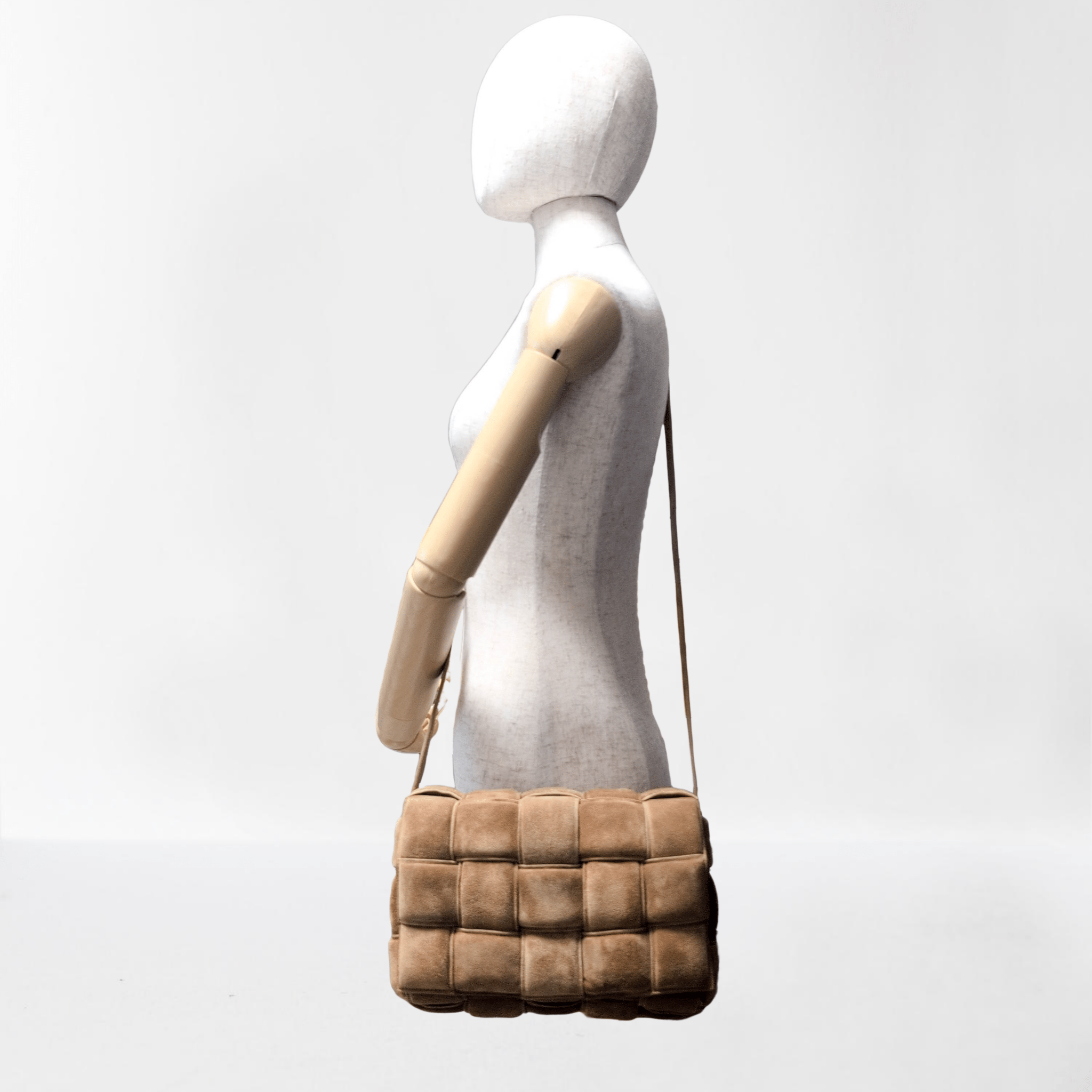 BOTTEGA VENETA Padded Cassette Crossbody Shoulderbag Suede Brown MaxiIntrecciato, in , Sold by HIVE PRELOVED - Crossbody bags