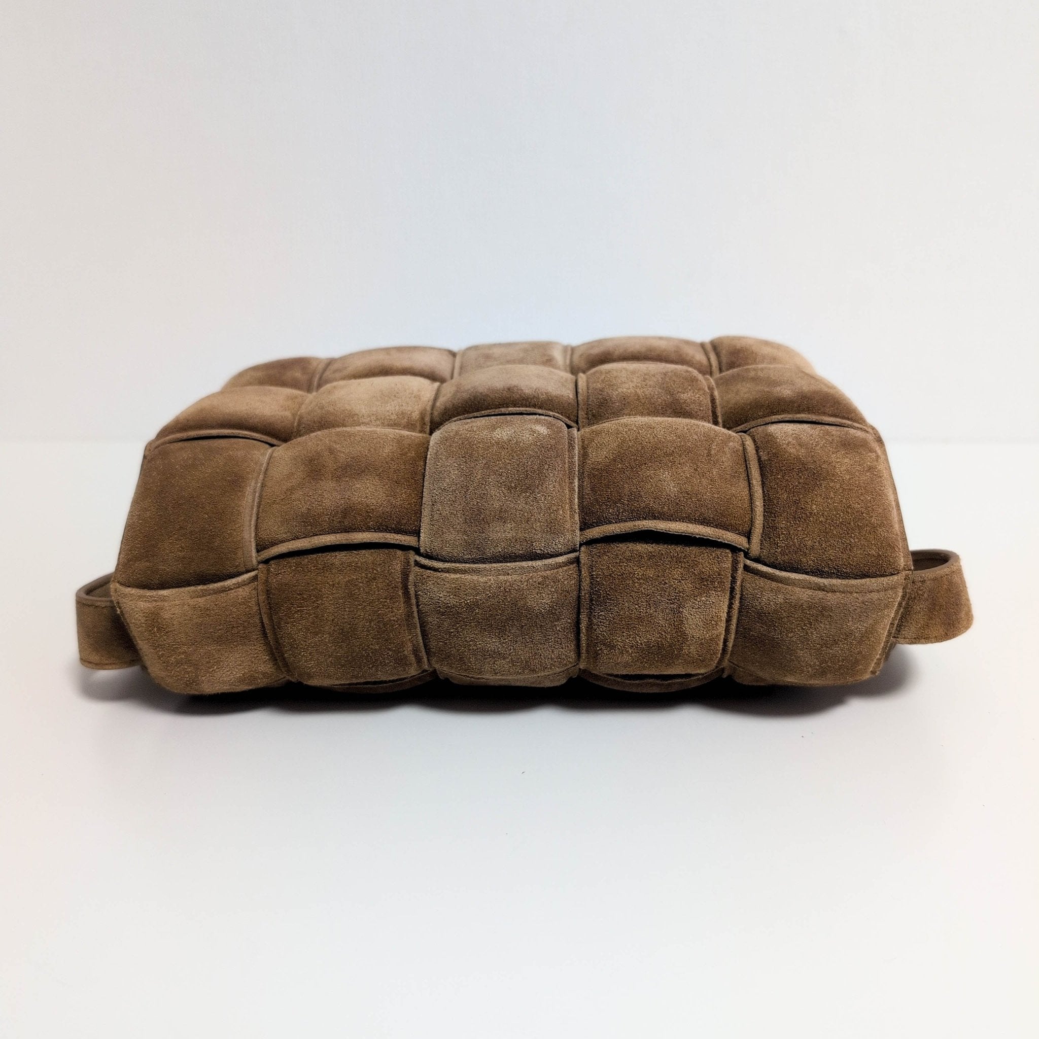 BOTTEGA VENETA Padded Cassette Crossbody Shoulderbag Suede Brown MaxiIntrecciato, in , Sold by HIVE PRELOVED - Crossbody bags