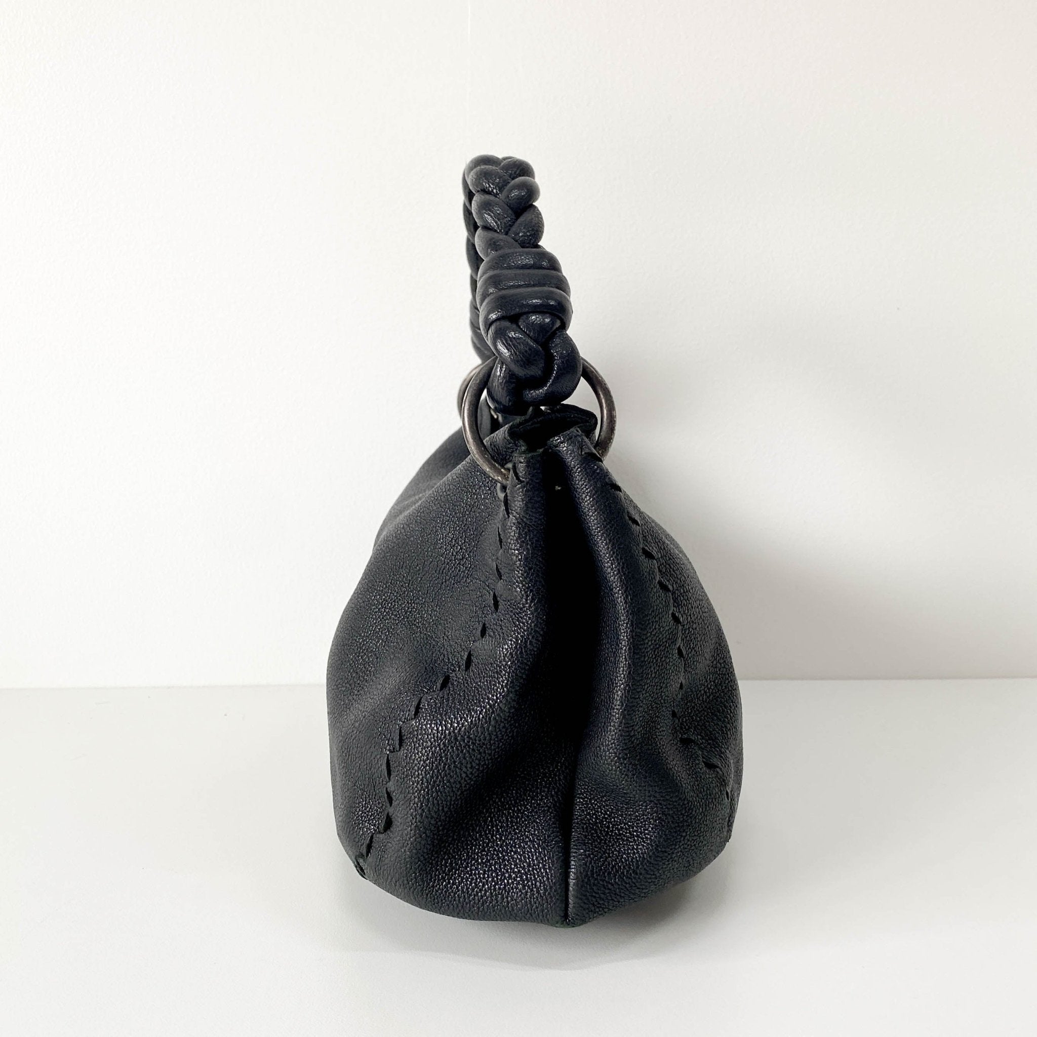 BOTTEGA VENETA Plaited Handle Black Leather Handle Bag, in , Sold by HIVE PRELOVED - Handle Bags, ,