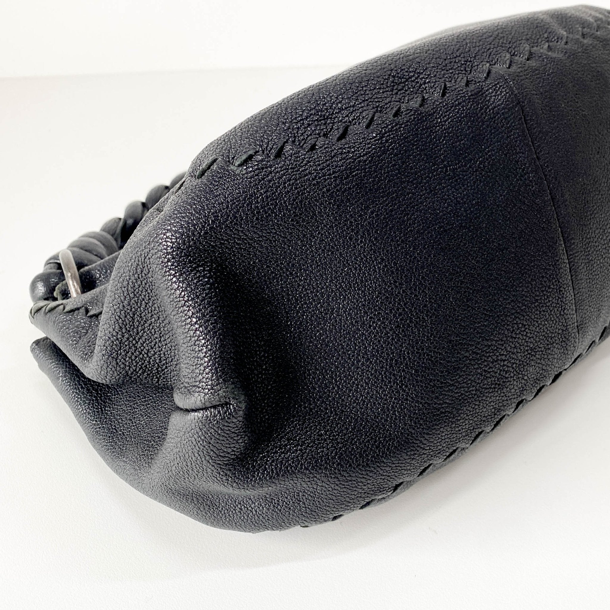 BOTTEGA VENETA Plaited Handle Black Leather Handle Bag, in , Sold by HIVE PRELOVED - Handle Bags, ,