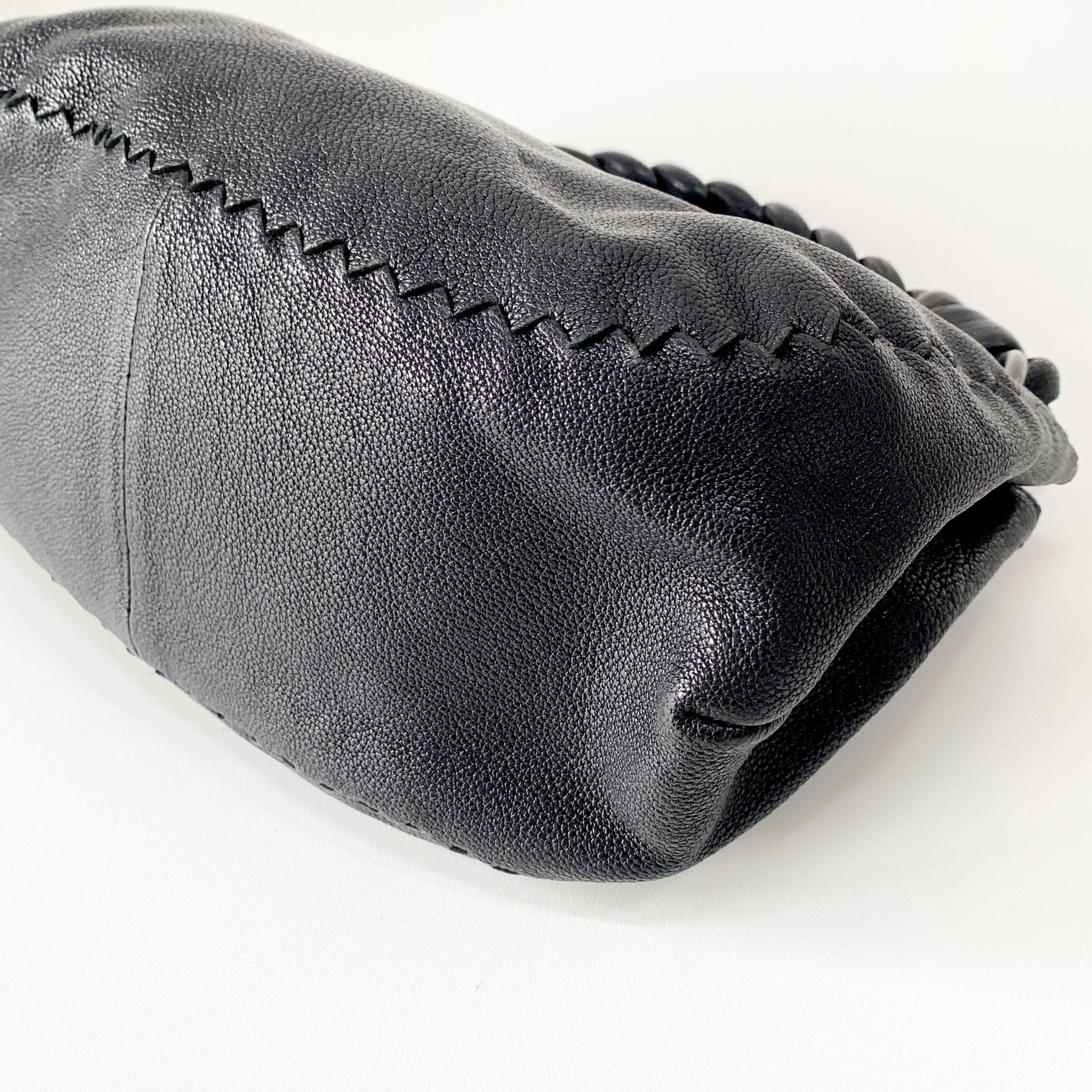 BOTTEGA VENETA Plaited Handle Black Leather Handle Bag, in , Sold by HIVE PRELOVED - Handle Bags, ,