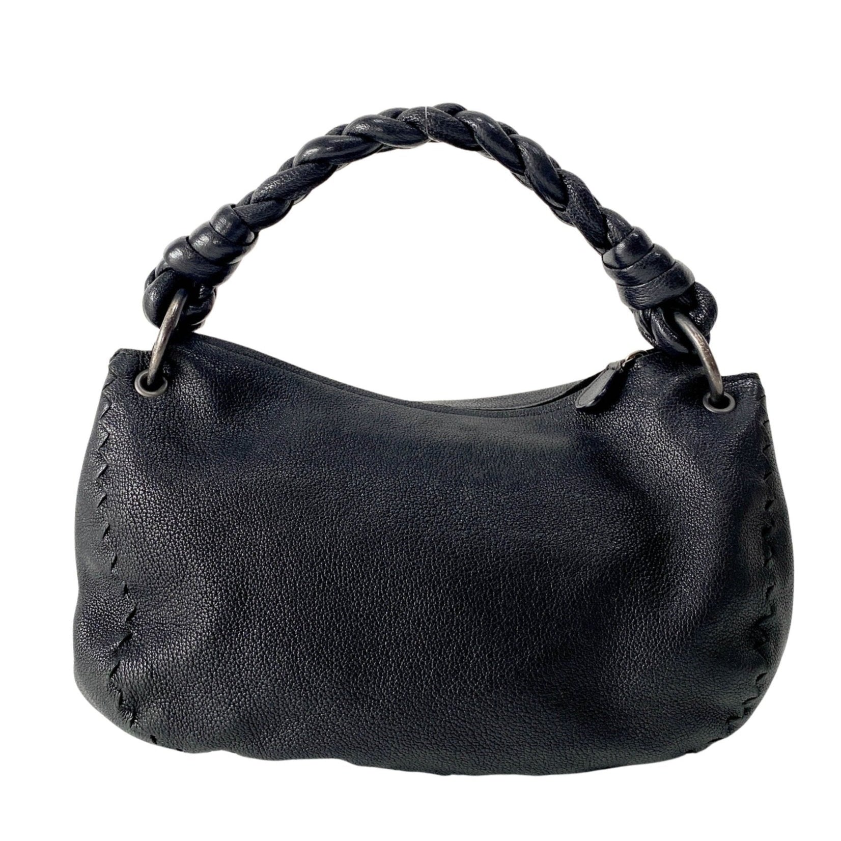 BOTTEGA VENETA Plaited Handle Black Leather Handle Bag, in , Sold by HIVE PRELOVED - Handle Bags, ,