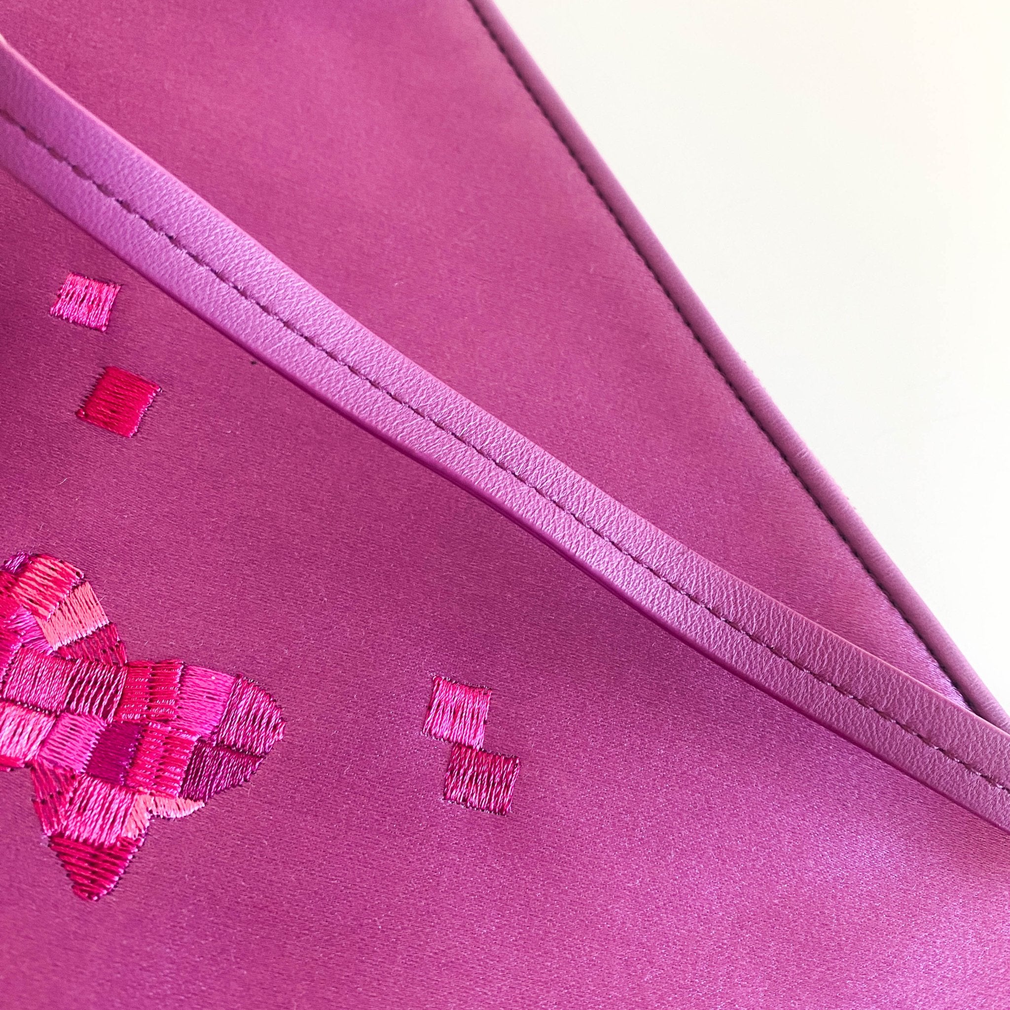 BOTTEGA VENETA Purple Satin Butterflies Embroidered Shoulder Bag, in , Sold by HIVE PRELOVED - Shoulder Bags, ,