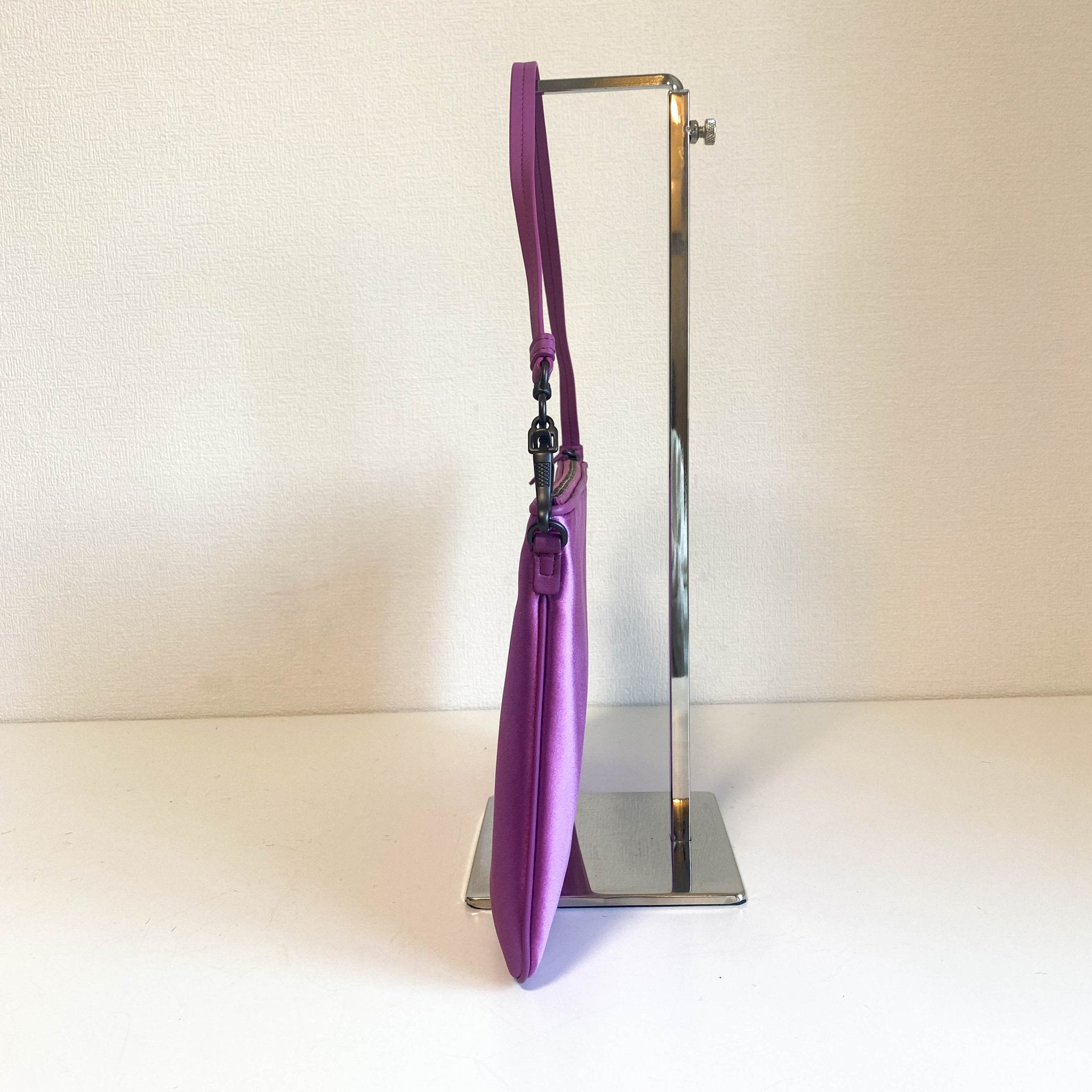 BOTTEGA VENETA Purple Satin Butterflies Embroidered Shoulder Bag, in , Sold by HIVE PRELOVED - Shoulder Bags, ,