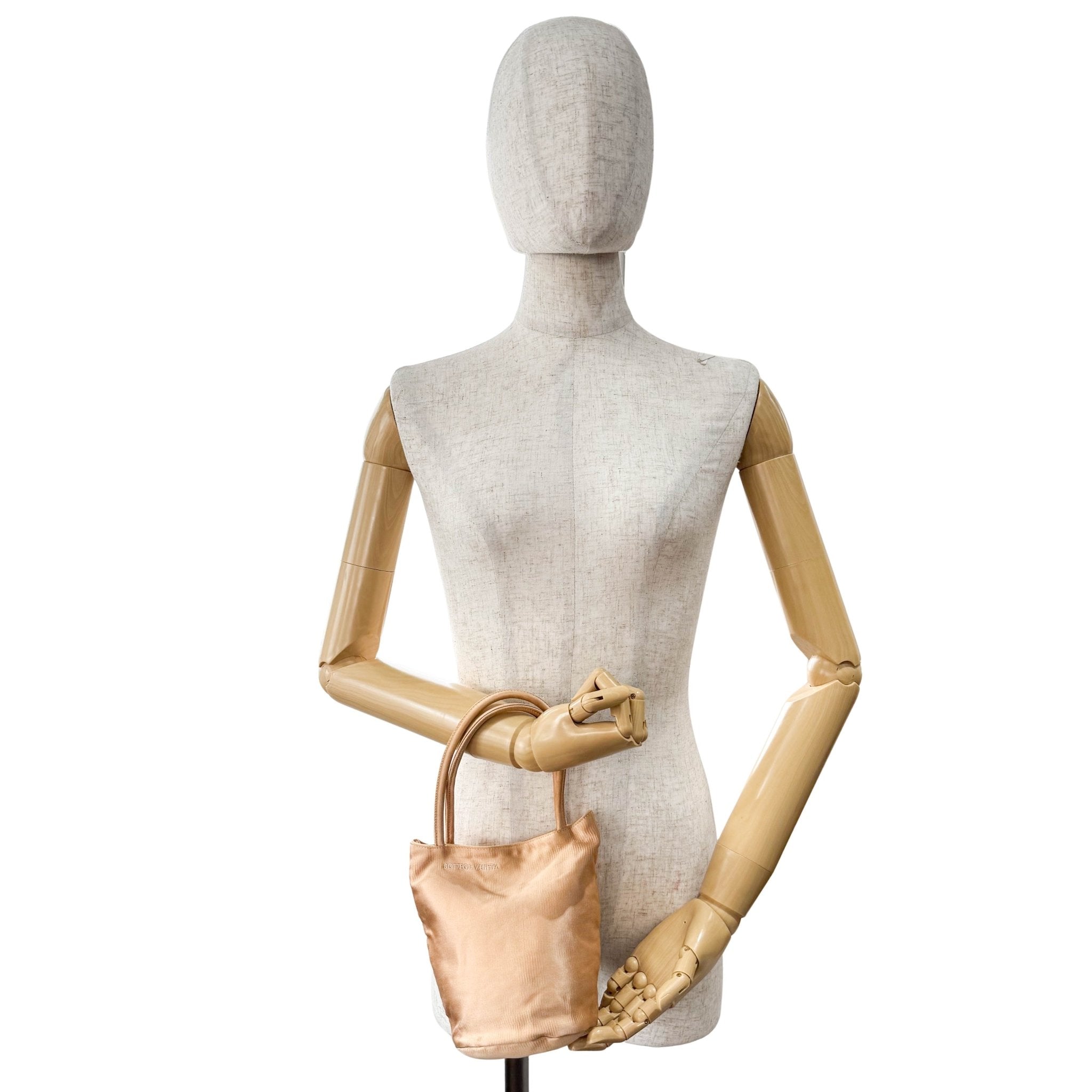 BOTTEGA VENETA Rose Gold Satin Mini Tote Bag, in , Sold by HIVE PRELOVED - Mini bags, ,