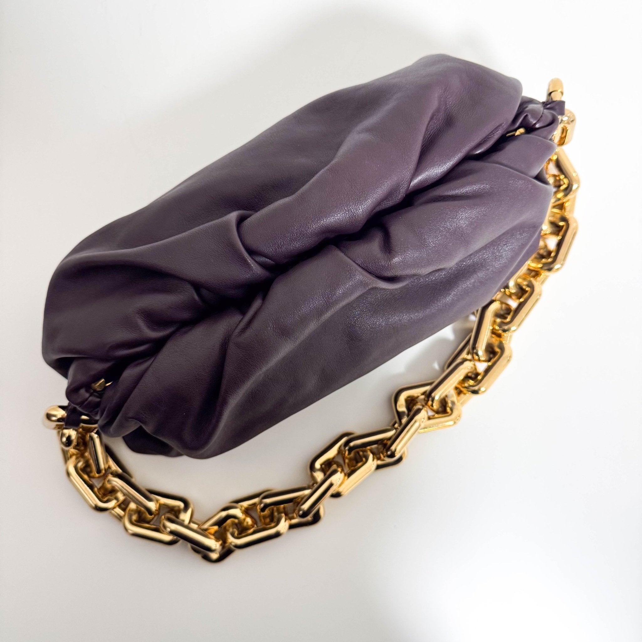 BOTTEGA VENETA The Chain Pouch Purple Leather Shoulder Bag, in , Sold by HIVE PRELOVED - Shoulder Bags, ,