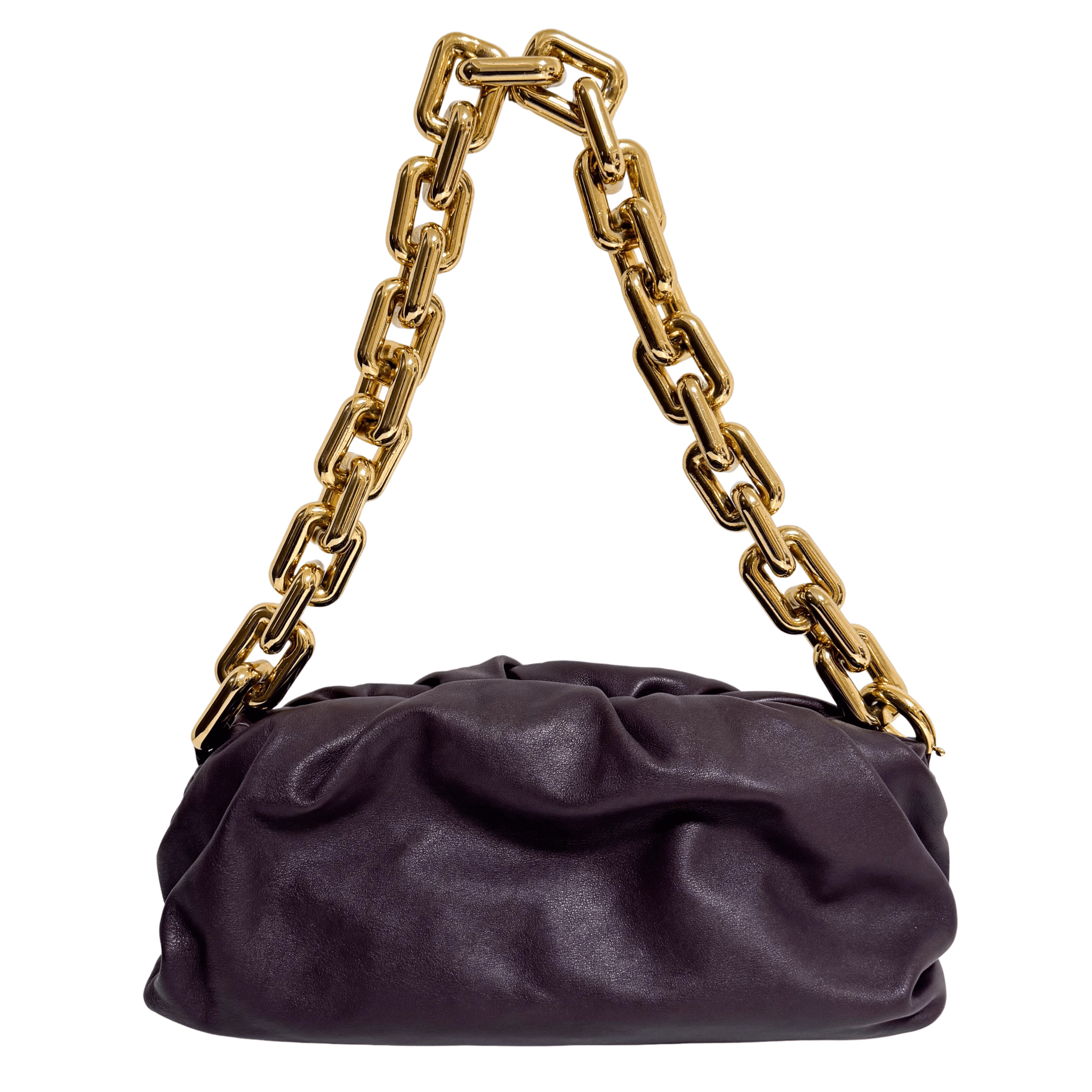 BOTTEGA VENETA The Chain Pouch Purple Leather Shoulder Bag, in , Sold by HIVE PRELOVED - Shoulder Bags, ,
