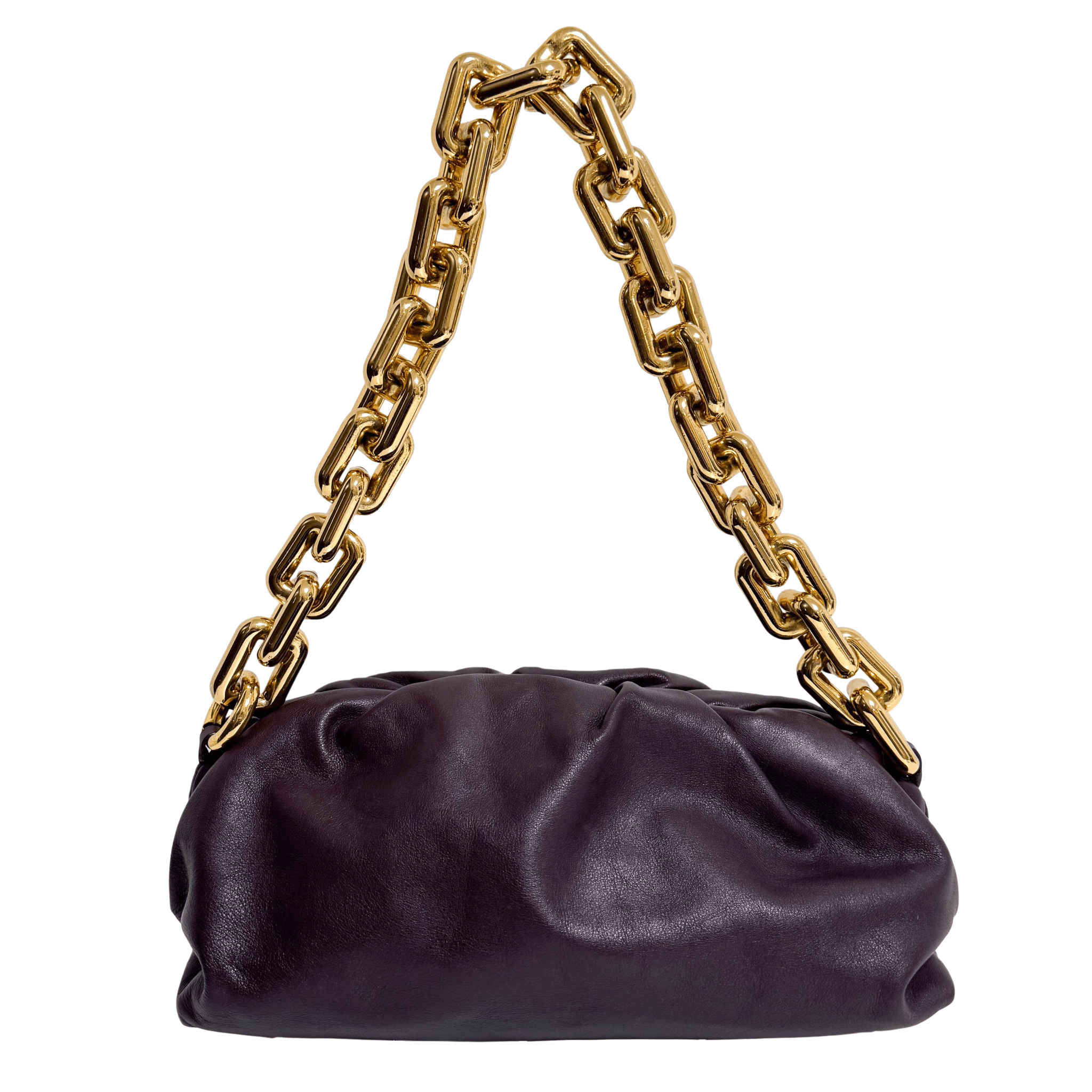 BOTTEGA VENETA The Chain Pouch Purple Leather Shoulder Bag, in , Sold by HIVE PRELOVED - Shoulder Bags, ,