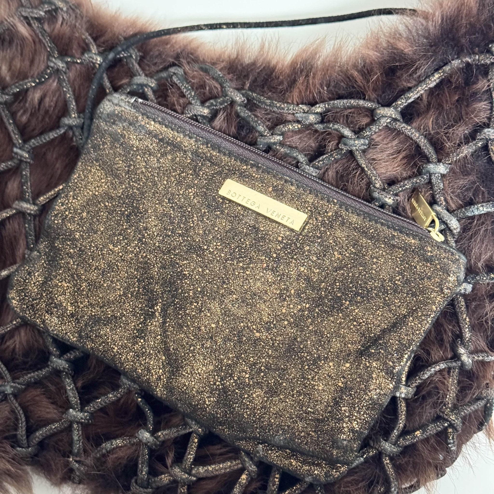 BOTTEGA VENETA Veneta Brown Fur Hobo Shoulder Bag, in , Sold by HIVE PRELOVED - Shoulder Bags, ,
