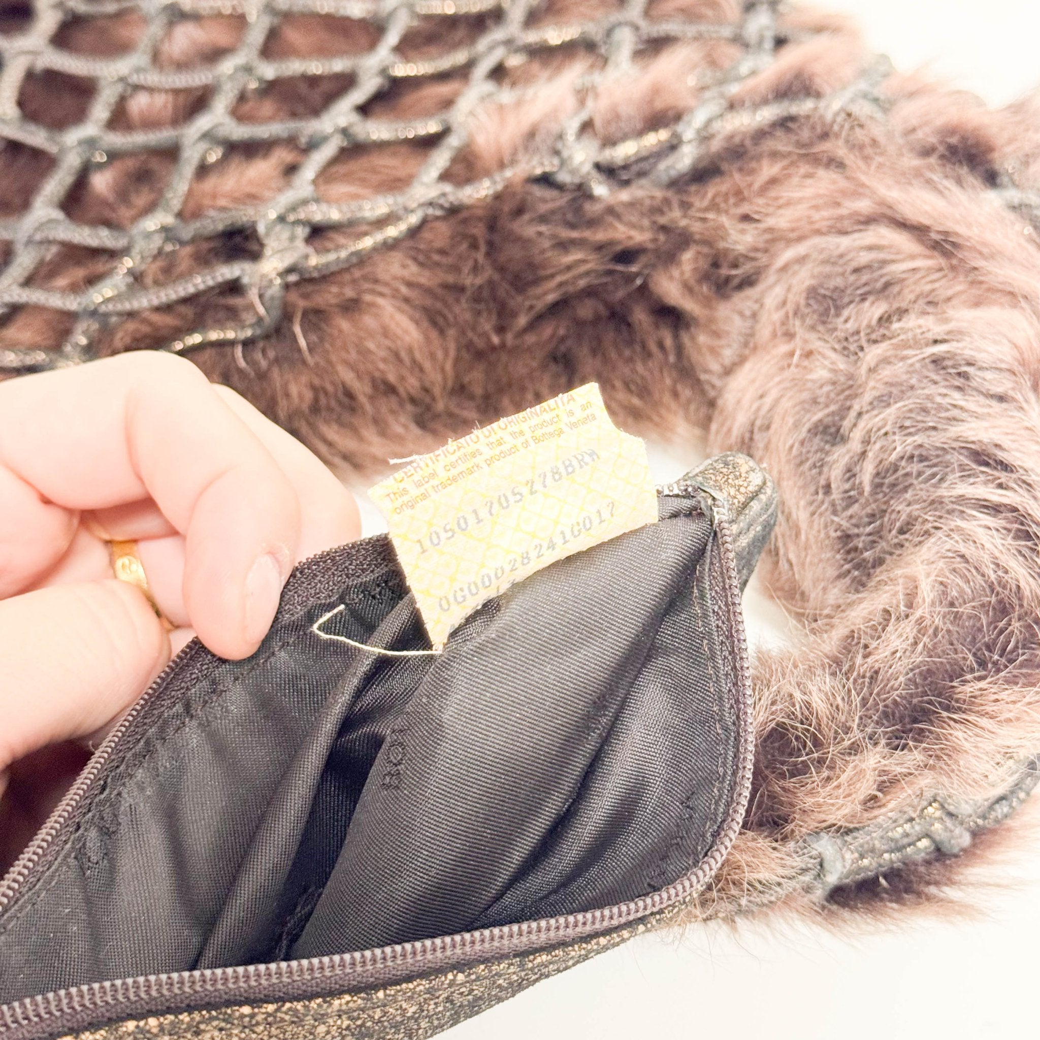 BOTTEGA VENETA Veneta Brown Fur Hobo Shoulder Bag, in , Sold by HIVE PRELOVED - Shoulder Bags, ,