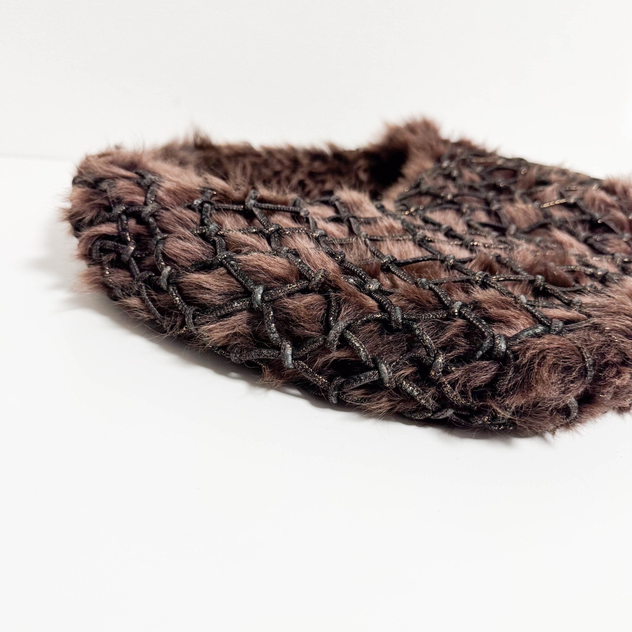 BOTTEGA VENETA Veneta Brown Fur Hobo Shoulder Bag, in , Sold by HIVE PRELOVED - Shoulder Bags, ,