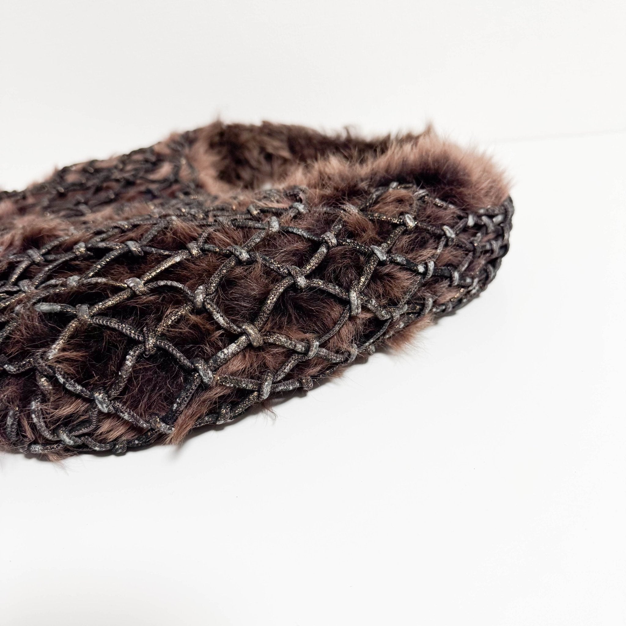 BOTTEGA VENETA Veneta Brown Fur Hobo Shoulder Bag, in , Sold by HIVE PRELOVED - Shoulder Bags, ,