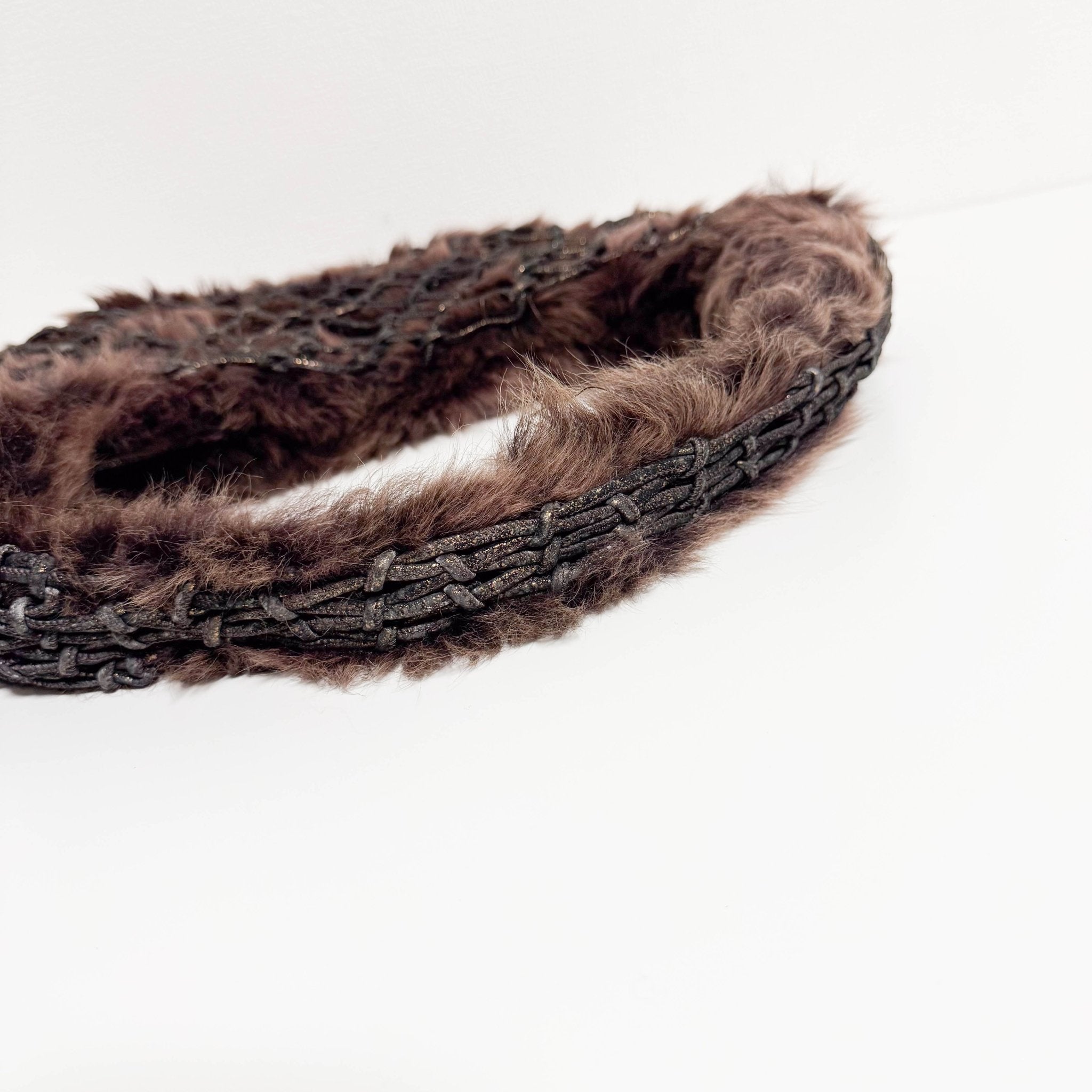 BOTTEGA VENETA Veneta Brown Fur Hobo Shoulder Bag, in , Sold by HIVE PRELOVED - Shoulder Bags, ,