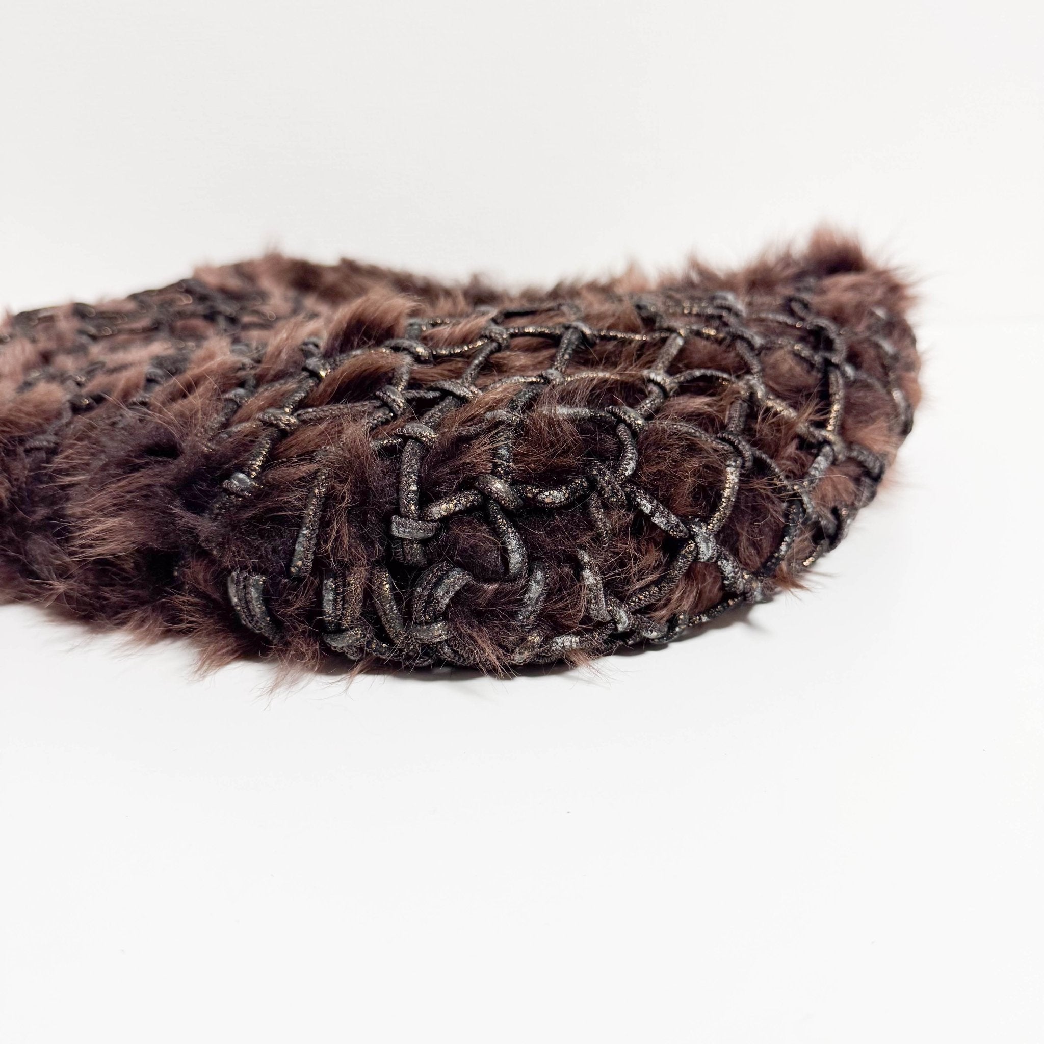 BOTTEGA VENETA Veneta Brown Fur Hobo Shoulder Bag, in , Sold by HIVE PRELOVED - Shoulder Bags, ,