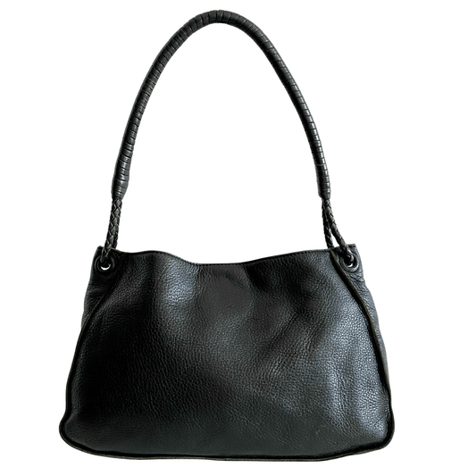 BOTTEGA VENETA Vintage Black Leather Shoulder Bag, in , Sold by HIVE PRELOVED - Shoulder Bags, ,