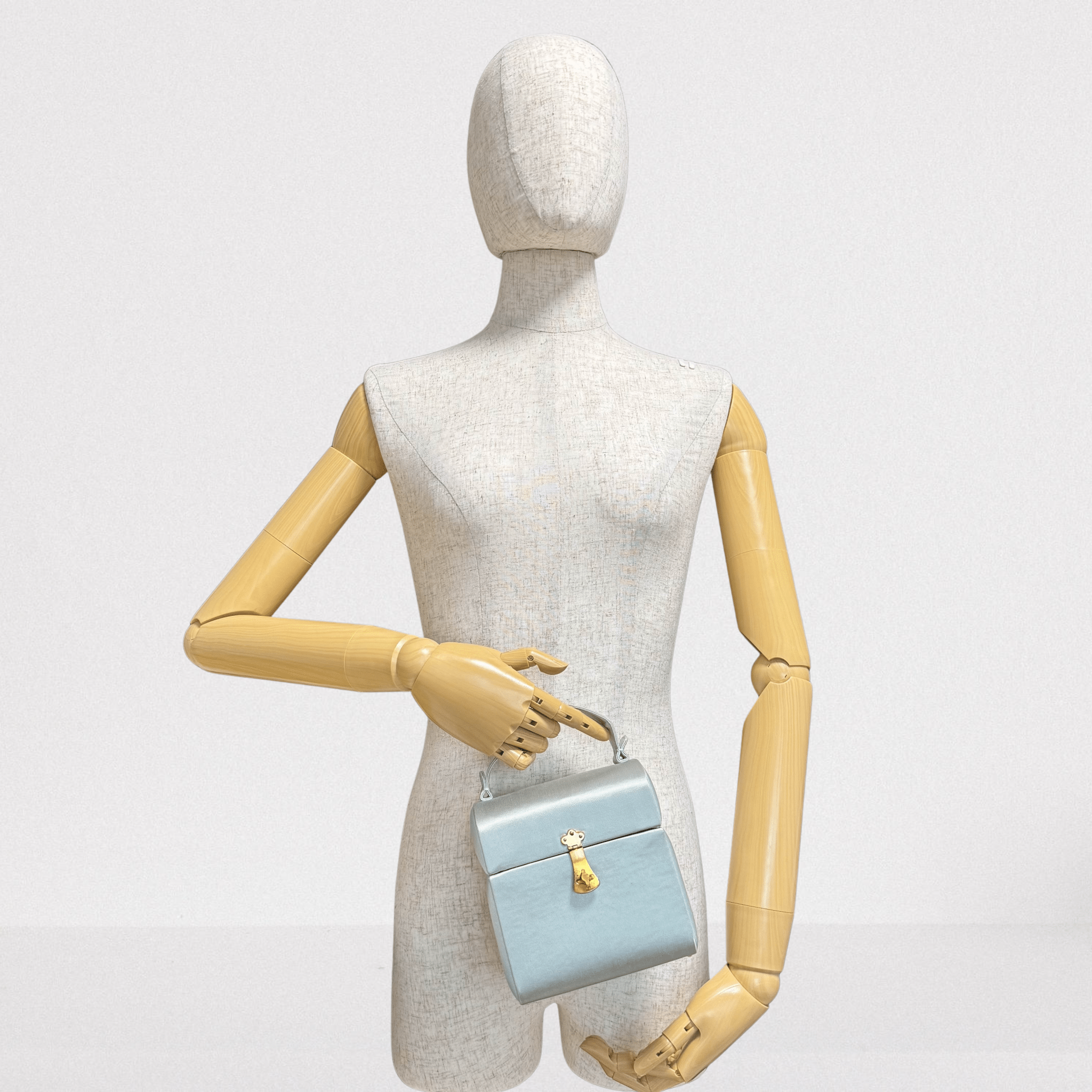 BOTTEGA VENETA Vintage Light Blue Satin Hand Bag, in , Sold by HIVE PRELOVED - Handle Bags, ,