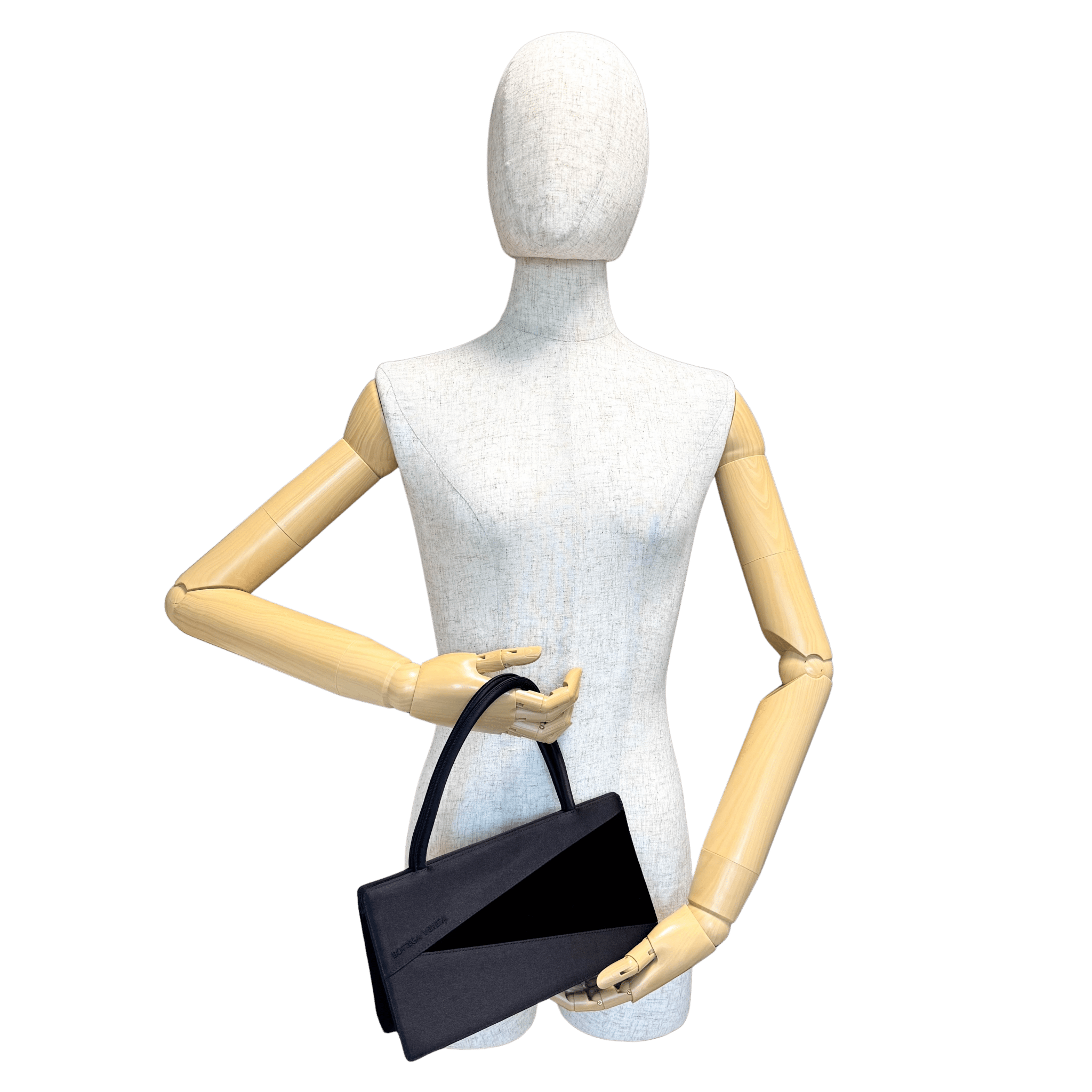 BOTTEGA VENETA Vintage Satin and Velvet Black Handle Bag, in , Sold by HIVE PRELOVED - Handle Bags, ,