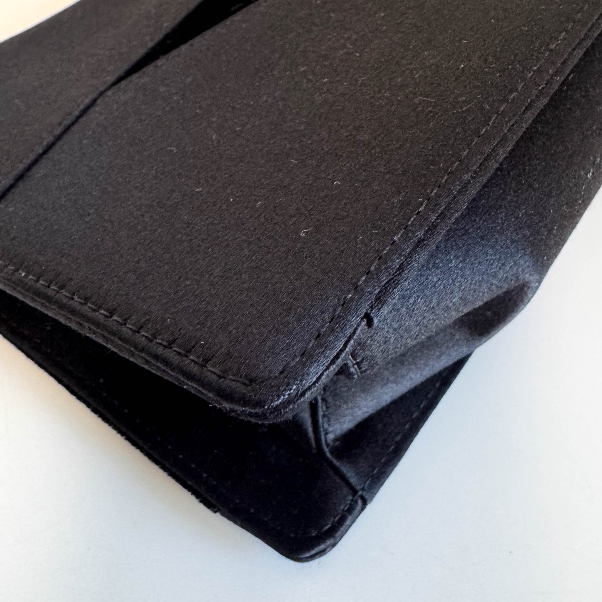 BOTTEGA VENETA Vintage Satin and Velvet Black Handle Bag, in , Sold by HIVE PRELOVED - Handle Bags, ,