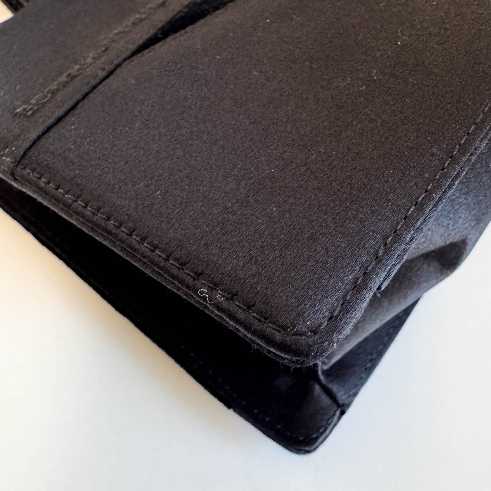 BOTTEGA VENETA Vintage Satin and Velvet Black Handle Bag, in , Sold by HIVE PRELOVED - Handle Bags, ,