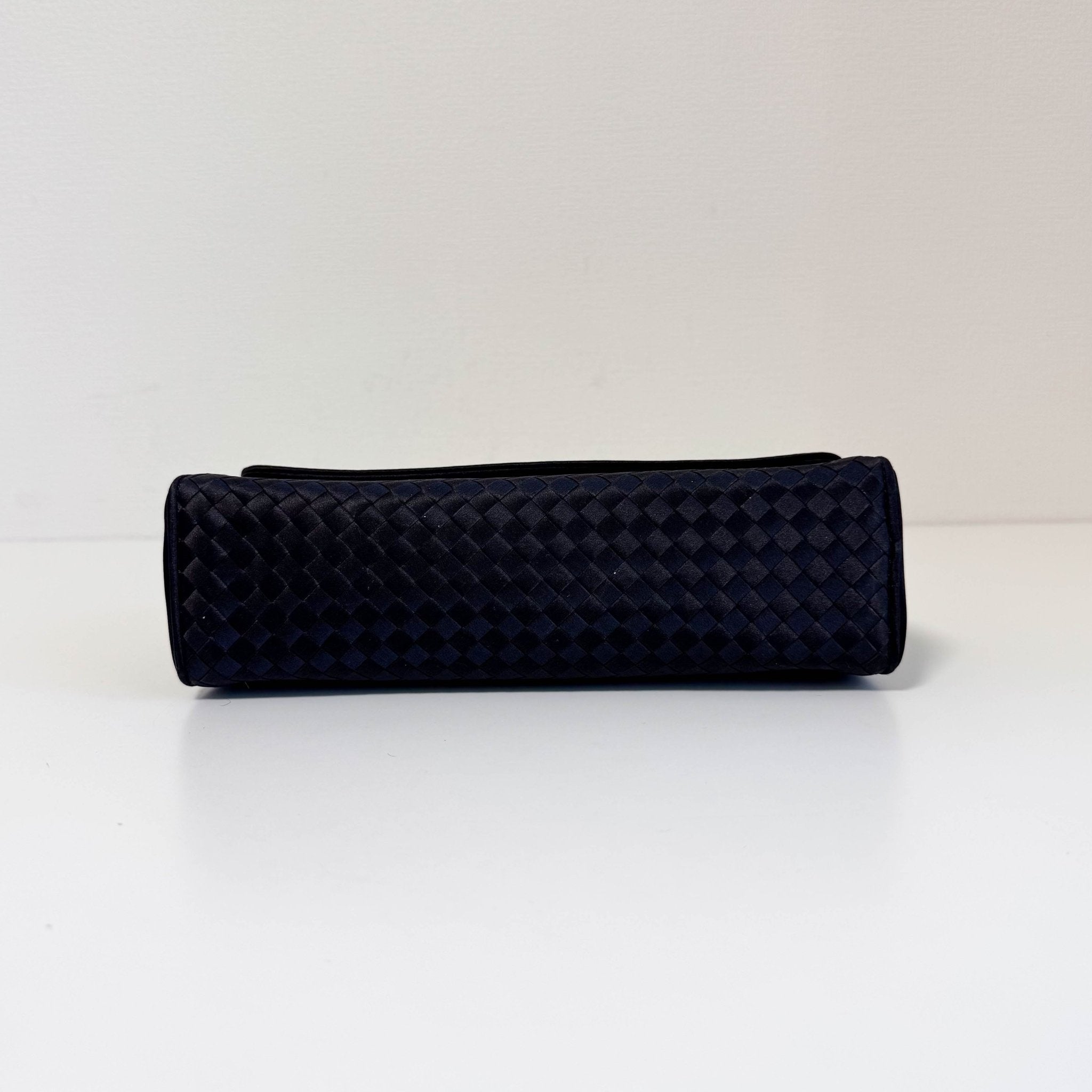 BOTTEGA VENETA Vintage Satin Intrecciato Black Hand bag, in , Sold by HIVE PRELOVED - Handle Bags, ,