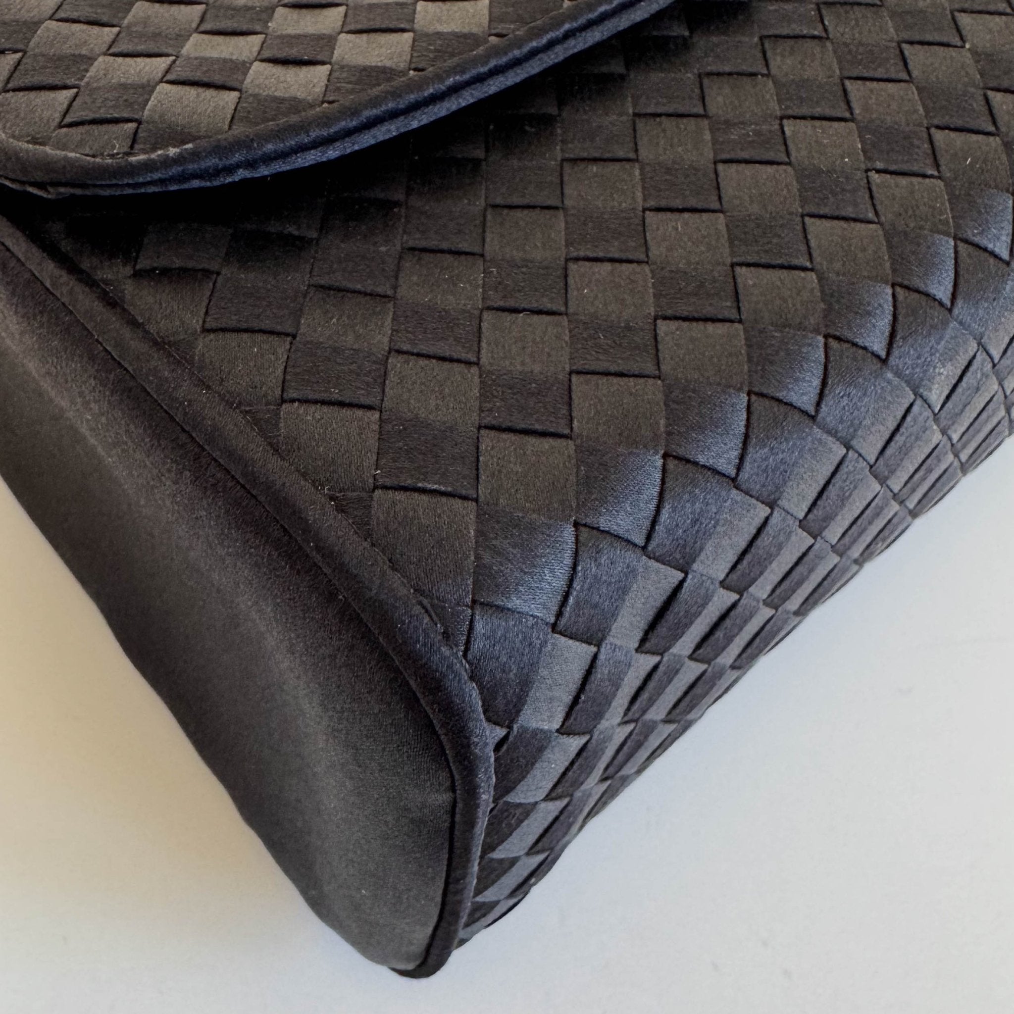 BOTTEGA VENETA Vintage Satin Intrecciato Black Hand bag, in , Sold by HIVE PRELOVED - Handle Bags, ,