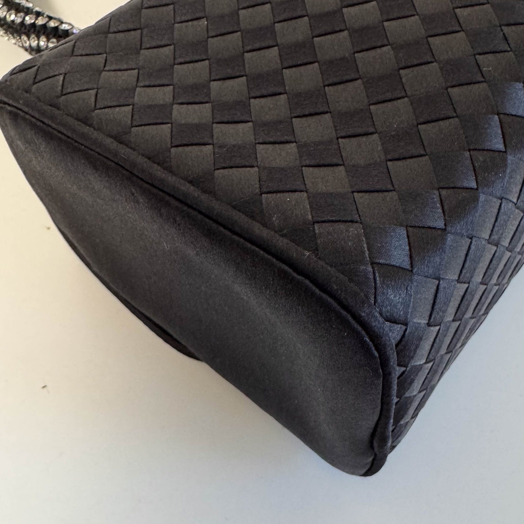 BOTTEGA VENETA Vintage Satin Intrecciato Black Hand bag, in , Sold by HIVE PRELOVED - Handle Bags, ,