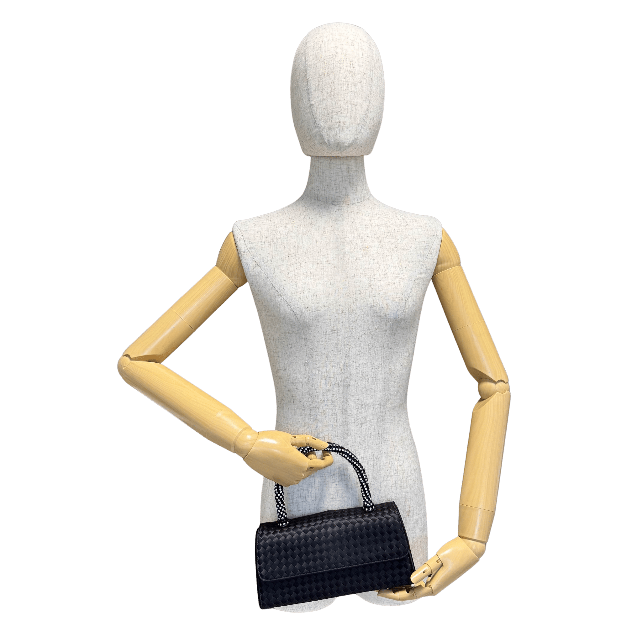 BOTTEGA VENETA Vintage Satin Intrecciato Black Hand bag, in , Sold by HIVE PRELOVED - Handle Bags, ,