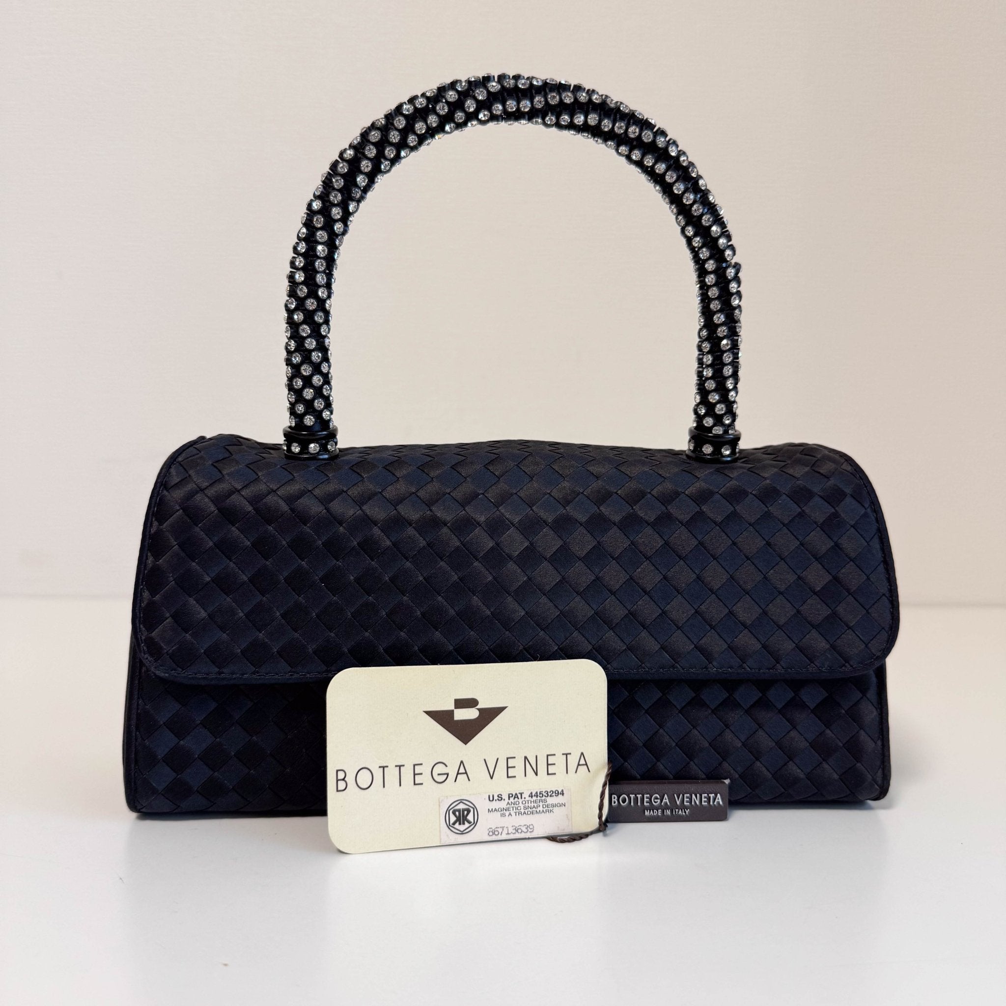 BOTTEGA VENETA Vintage Satin Intrecciato Black Hand bag, in , Sold by HIVE PRELOVED - Handle Bags, ,
