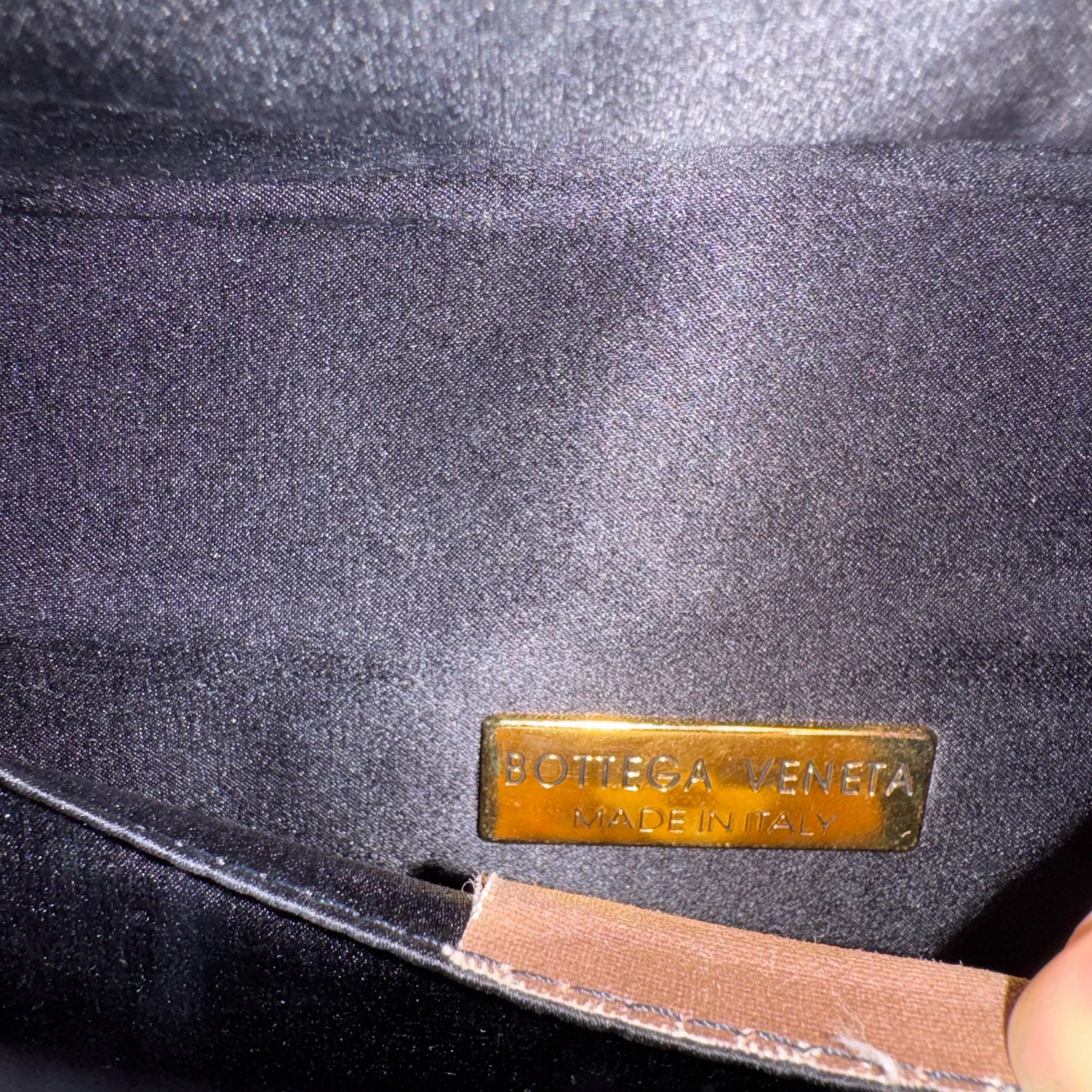 BOTTEGA VENETA Vintage Satin Intrecciato Black Hand bag, in , Sold by HIVE PRELOVED - Handle Bags, ,